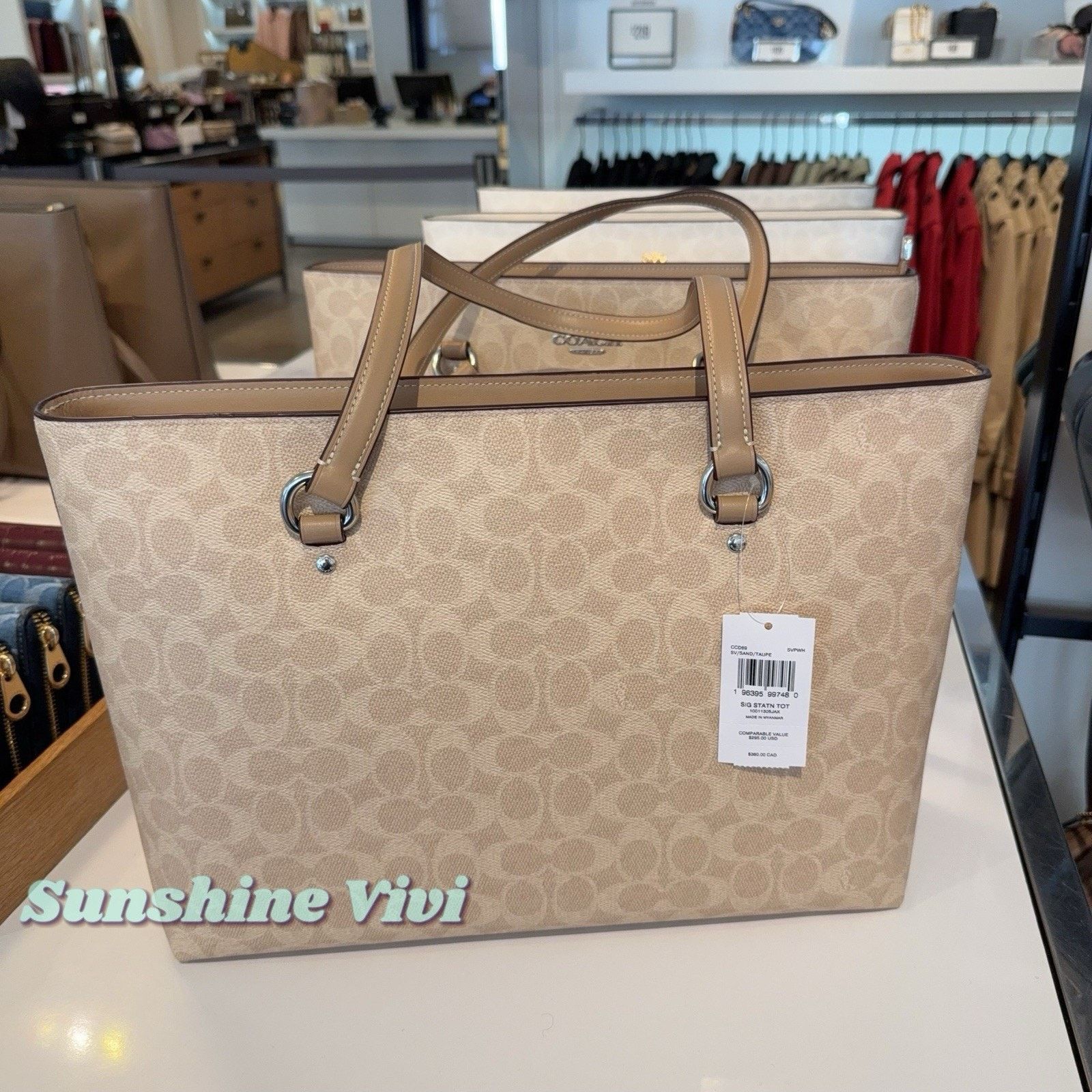 Coach NWT Bundle Coach Swagger Chain CBK40 CCD69 Station Tote Bag Size ONE SIZE - 11 Thumbnail