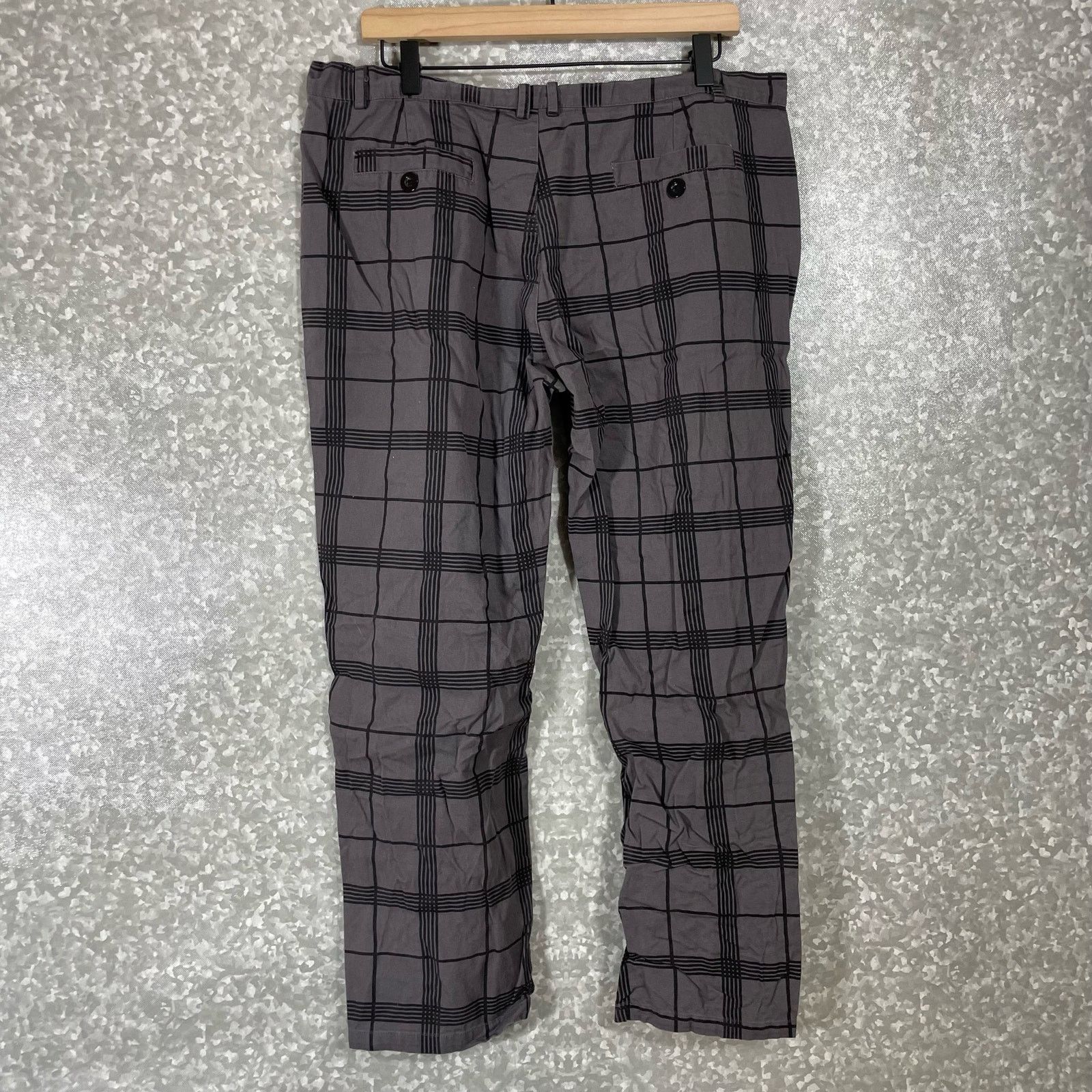Shein Shein Gray Plaid Straight Leg Lightweight Pants - Size Large Size 36" / US 14 / IT 50 - 7 Thumbnail