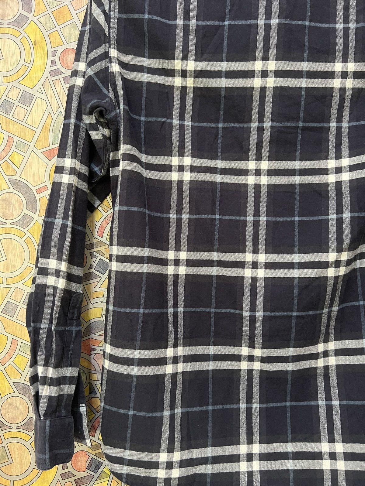 Burberry Burberry Somerton Nova Check Long Sleeve Shirt Men's Small Size US S / EU 44-46 / 1 - 6 Thumbnail