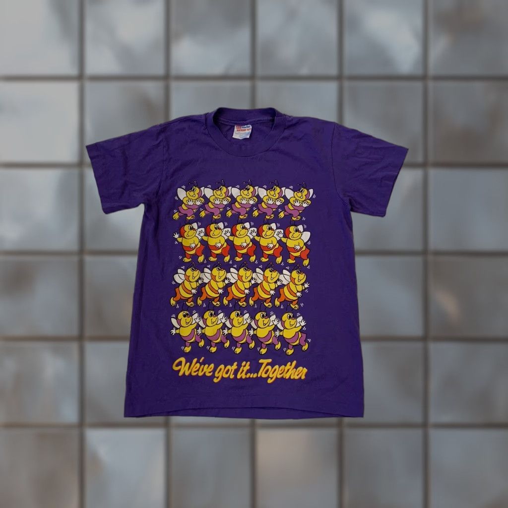 Vintage VINTAGE Bumblebee Bees We’ve Got It Together Purple Single Stitch T-Shirt S Size US S / EU 44-46 / 1 - 1 Thumbnail