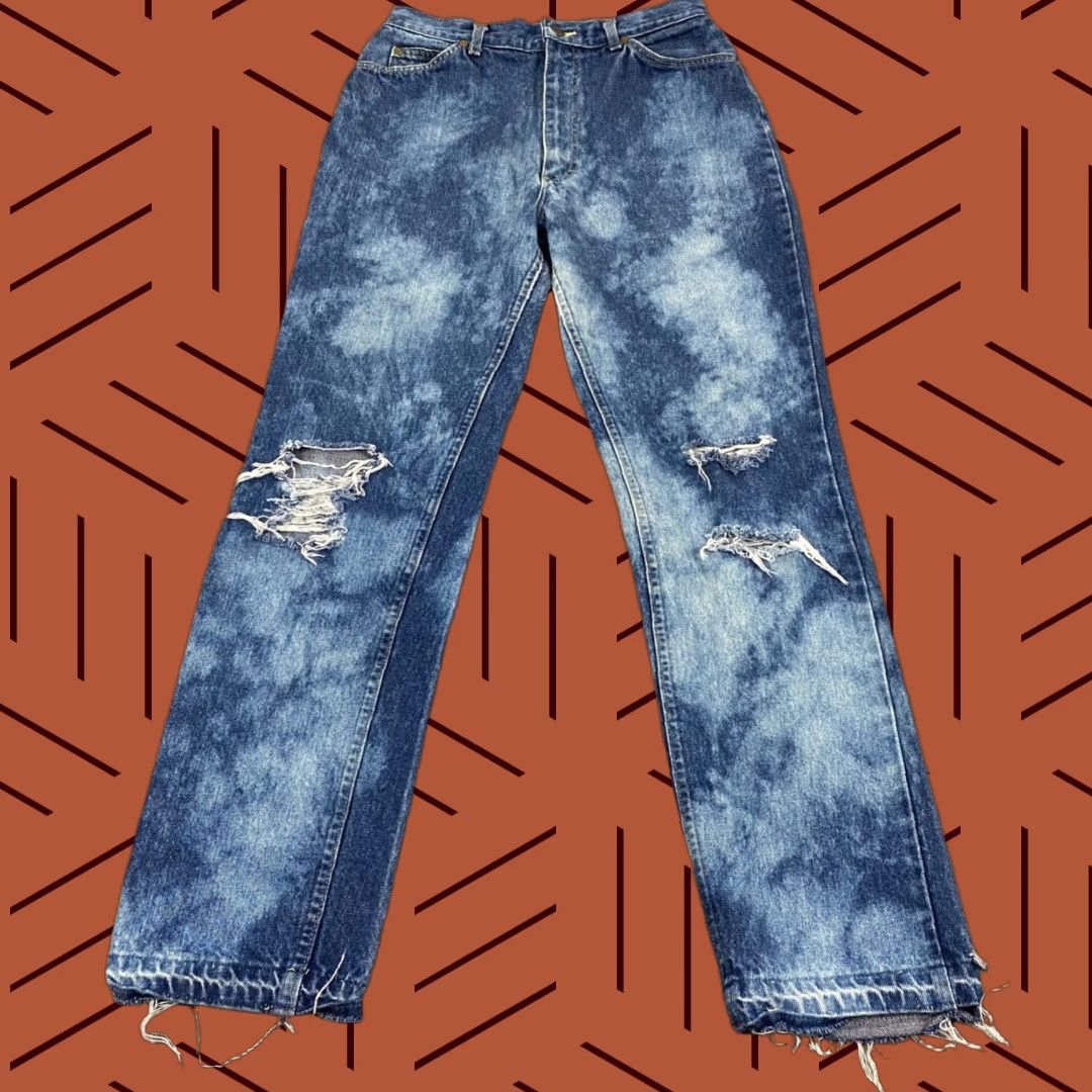 Lee VINTAGE Lee Rider Jeans Women’s Denim Pants 14 High Rise Bootcut Distressed 90s USA Size 36" / US 14 / IT 50 - 1 Thumbnail