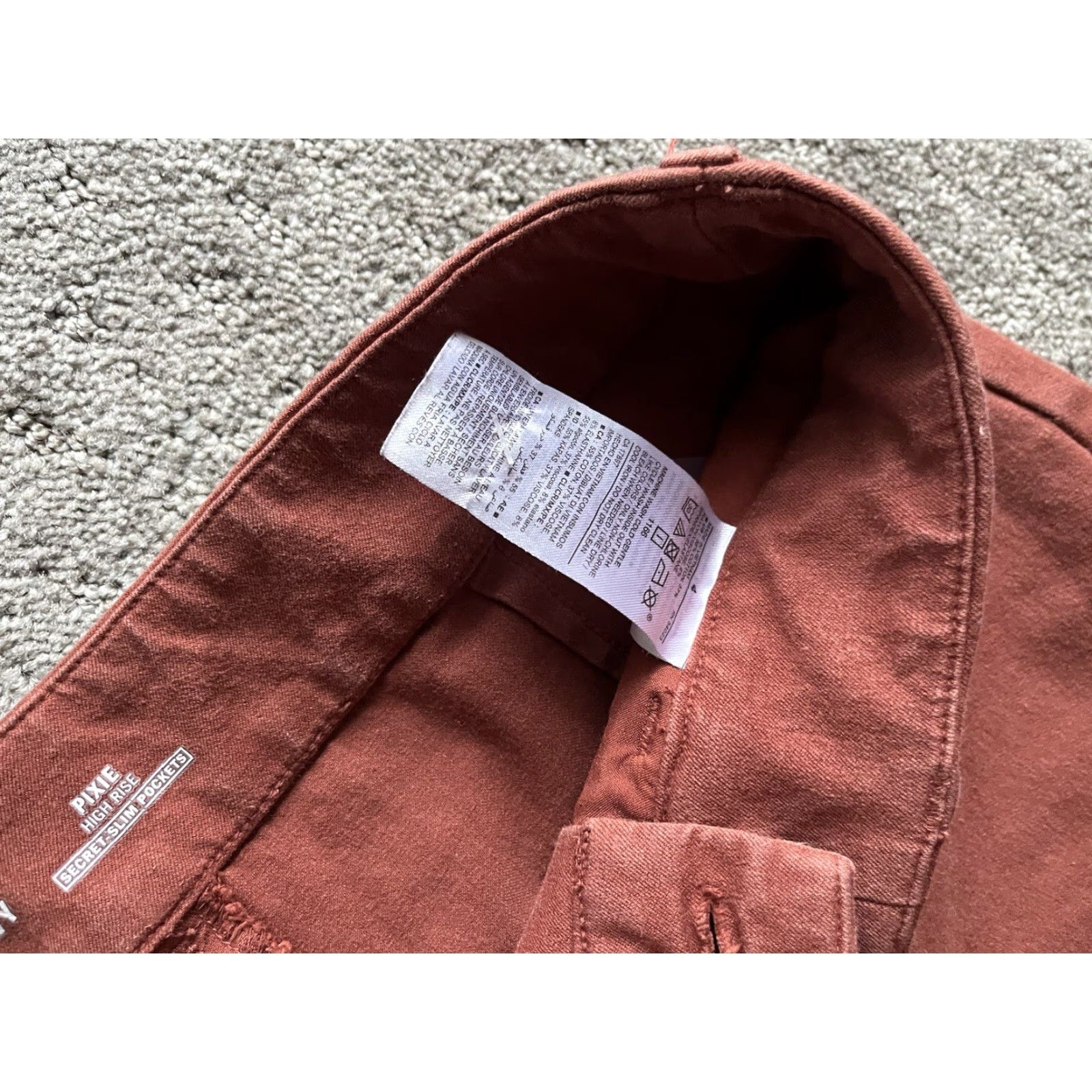 Old Navy VINTAGE Old Navy Brown Cotton Blend Ankle Pants Women Size 4 Slim Crop Pockets Size 27" / US 4 / IT 40 - 6 Thumbnail