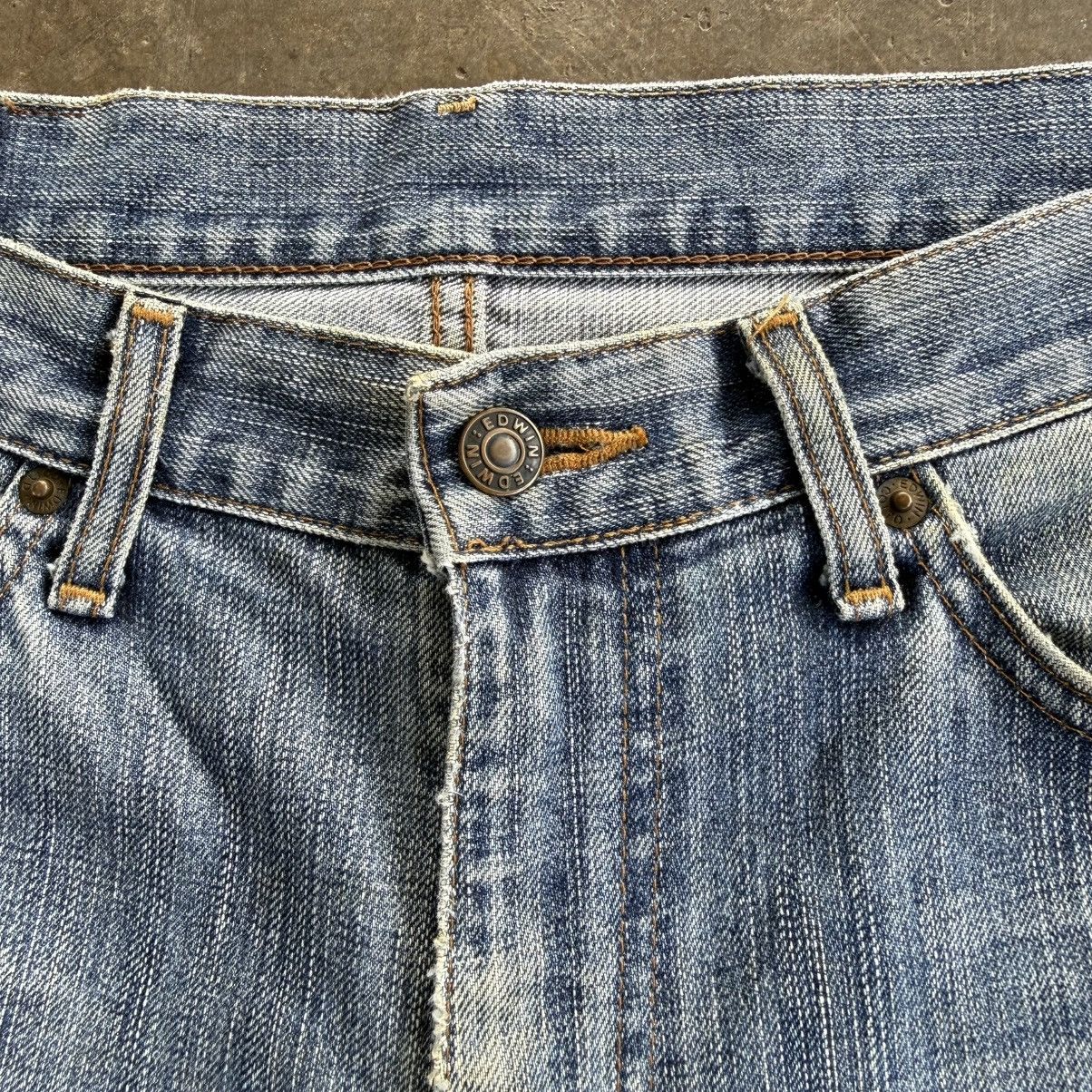 Edwin W33x27.5 Vintage Edwin Faded Ripped Denim Jean Pants Size US 33 - 4 Thumbnail