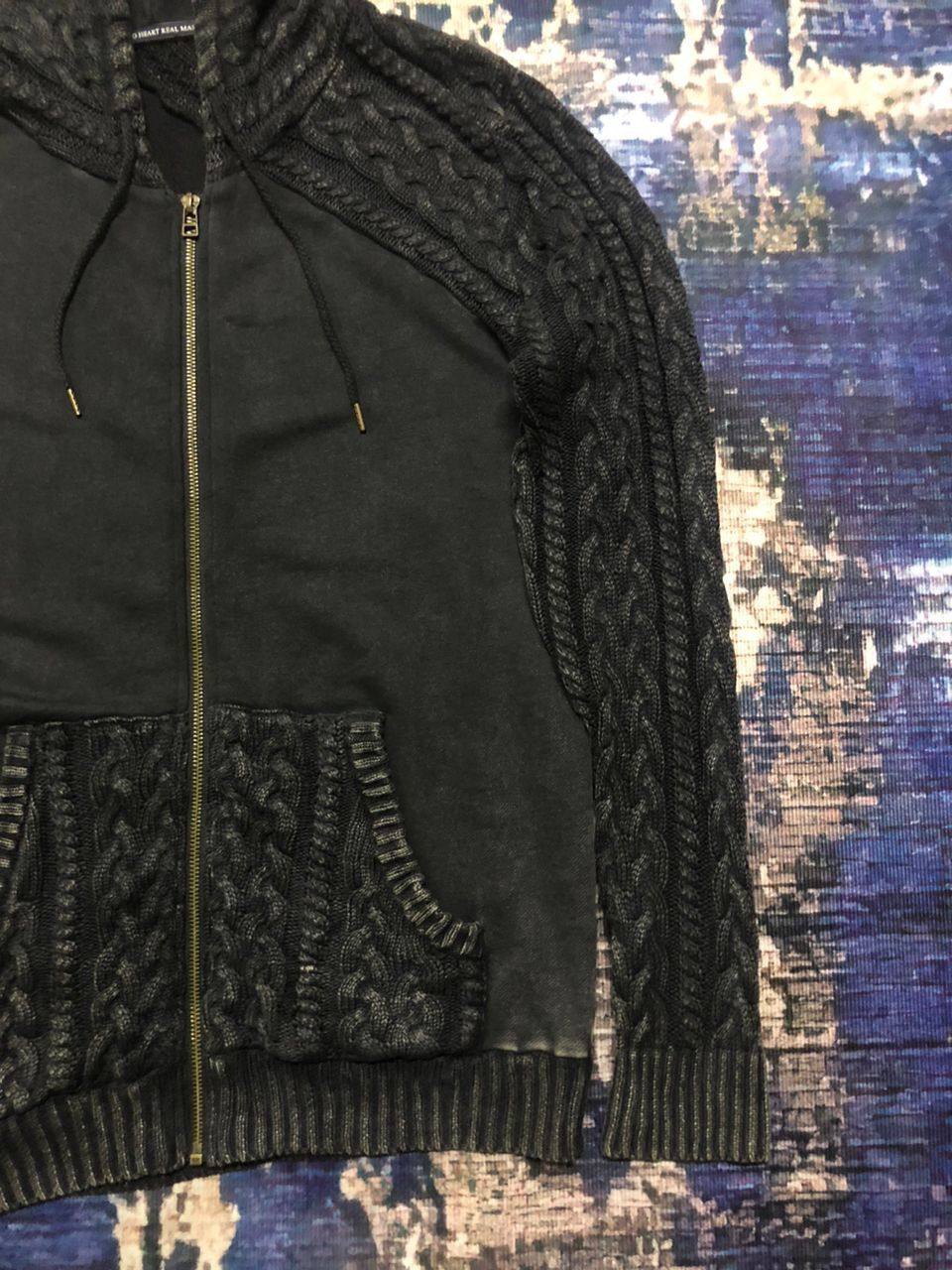 If Six Was Nine Japanese Heart Real Master Cable Knit Hoodie Zipper Rare Size US M / EU 48-50 / 2 - 6 Thumbnail