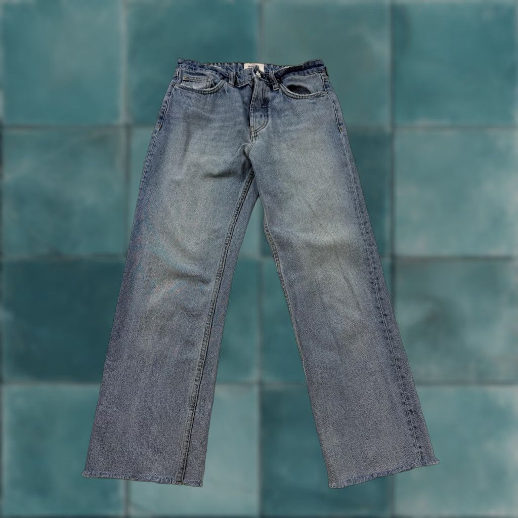 Zara Zara Jeans Womens 6 Medium Wash Blue Straight Leg Cropped Denim TRF Size 28" / US 6 / IT 42 - 1 Thumbnail