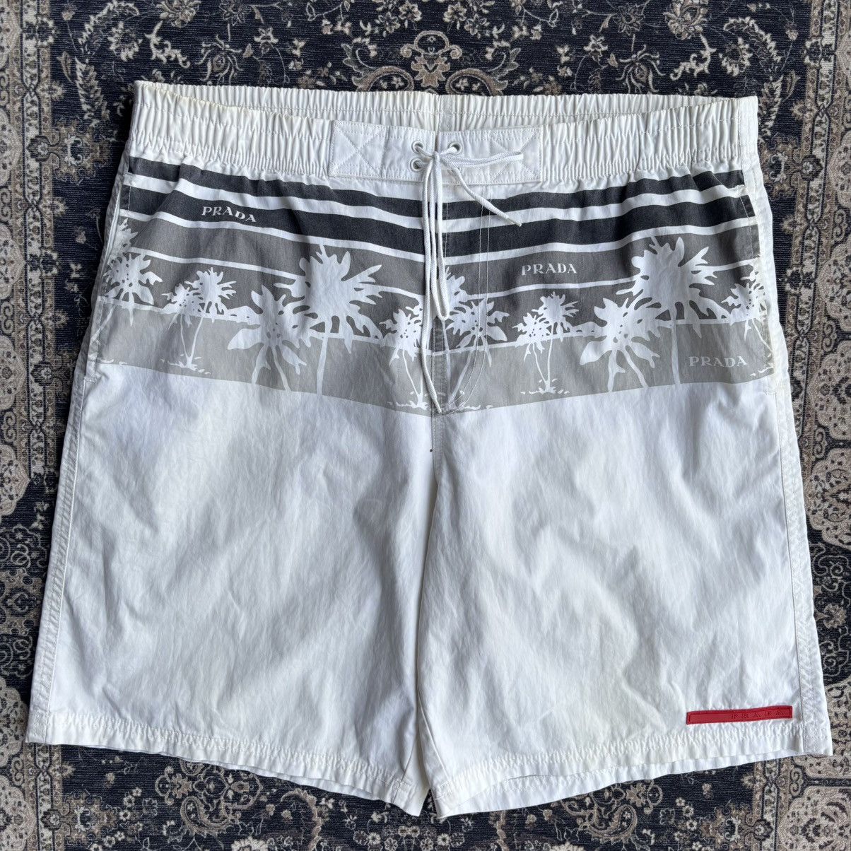 Prada Vintage Prada Milano Beach Hawaii Red Tab Shorts Size US 34 / EU 50 - 1 Thumbnail