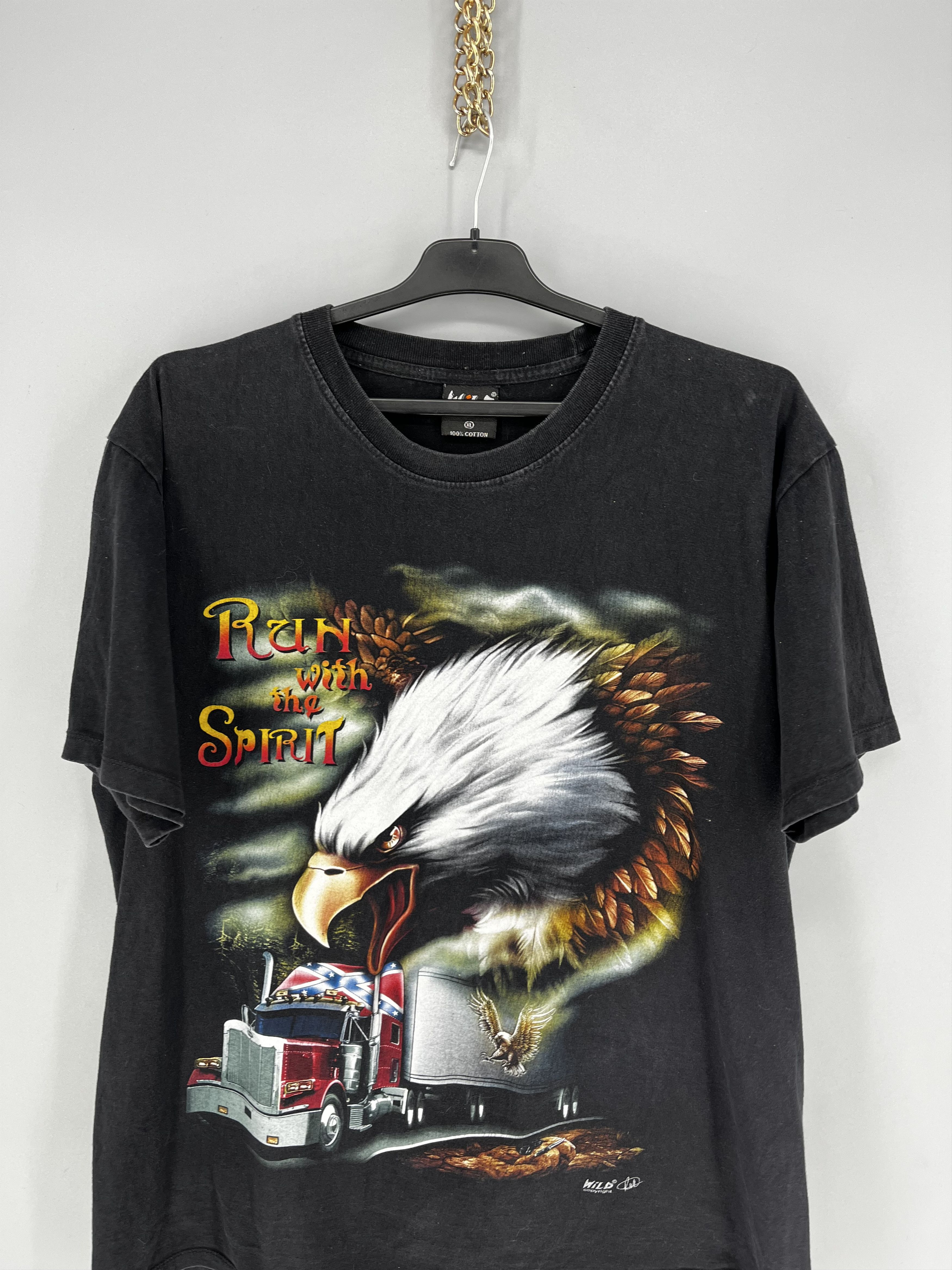 Band Tees Vintage America Eagle On the Sky Double Side Overprinted Tee Size US XL / EU 56 / 4 - 7 Thumbnail