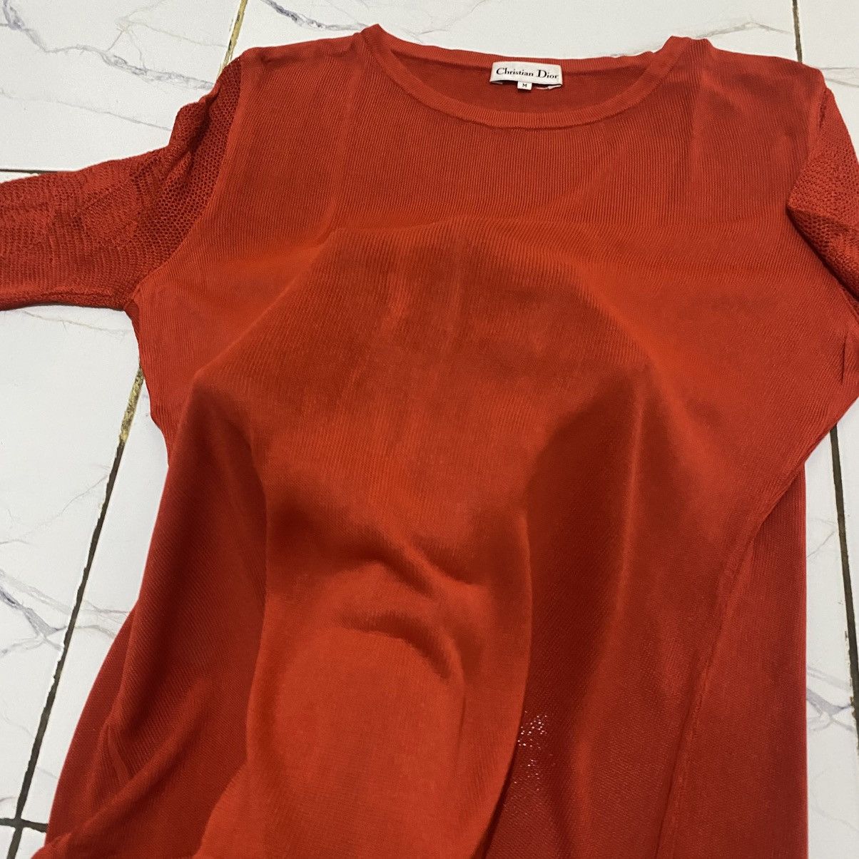 Christian Dior Monsieur Vtg 90s Christian Dior Rayon Knit Longsleeve Size M / US 6-8 / IT 42-44 - 5 Thumbnail