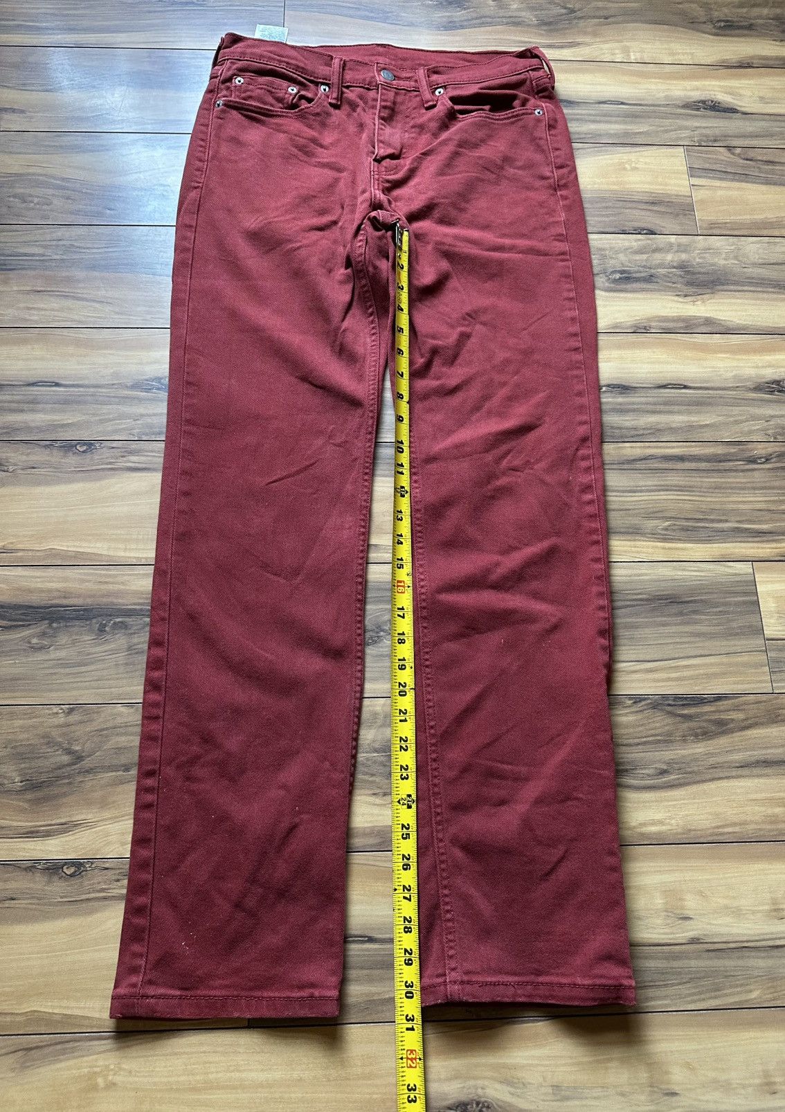 Levi's Burgundy 514 Levi's Denim Jeans Size US 30 / EU 46 - 3 Thumbnail