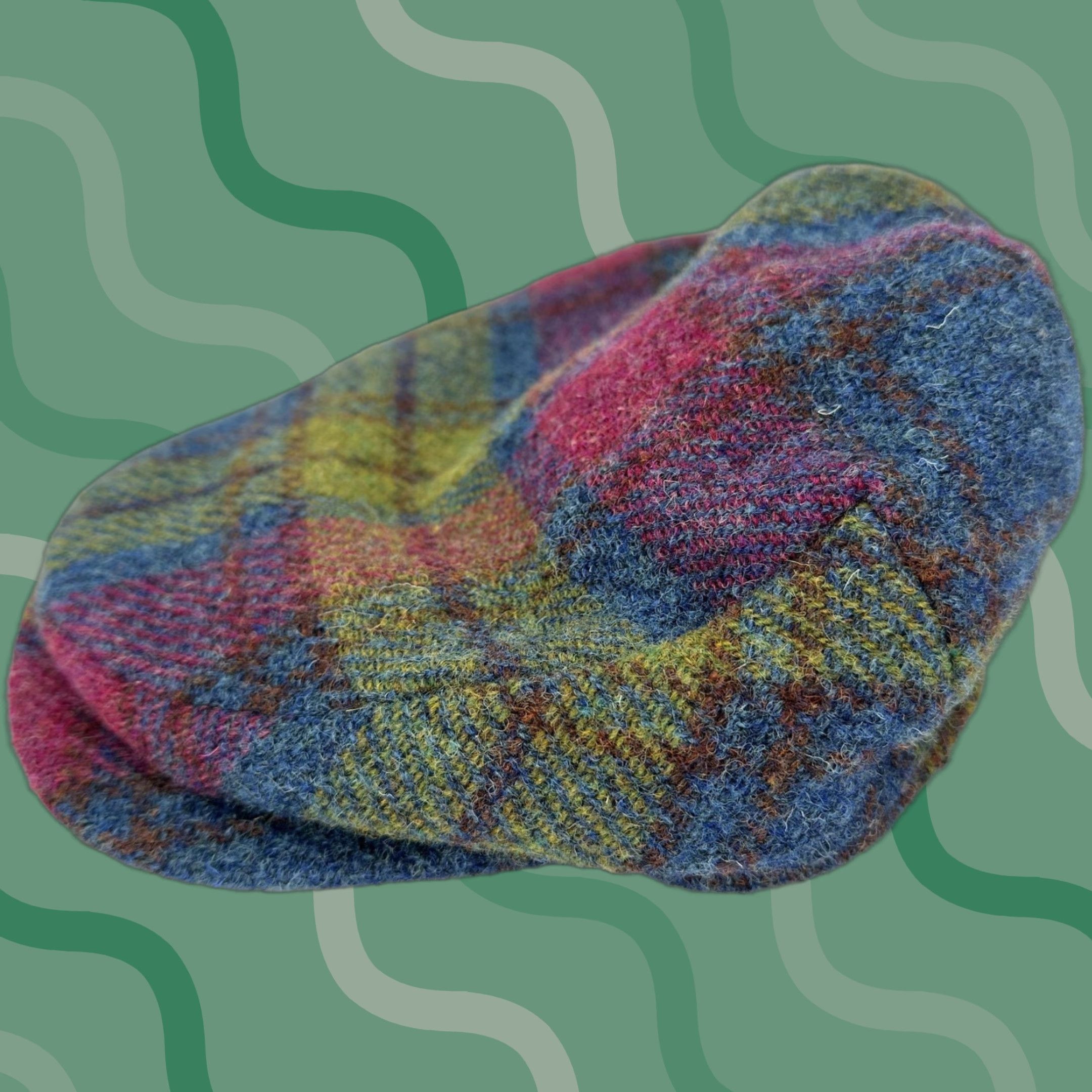 VINTAGE Paul Stuart Flat Cap Hat Wool Tweed Plaid Lined Multicolor Mens Medium 57 Casual Fall Winter X