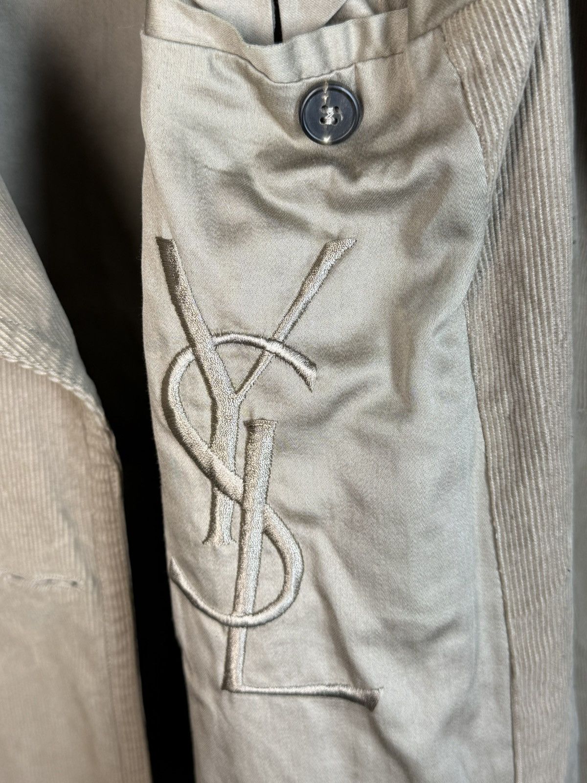 Yves Saint Laurent Corduroy YSL Jacket Italy Rive Gauche Double Breasted Size US L / EU 52-54 / 3 - 5 Thumbnail