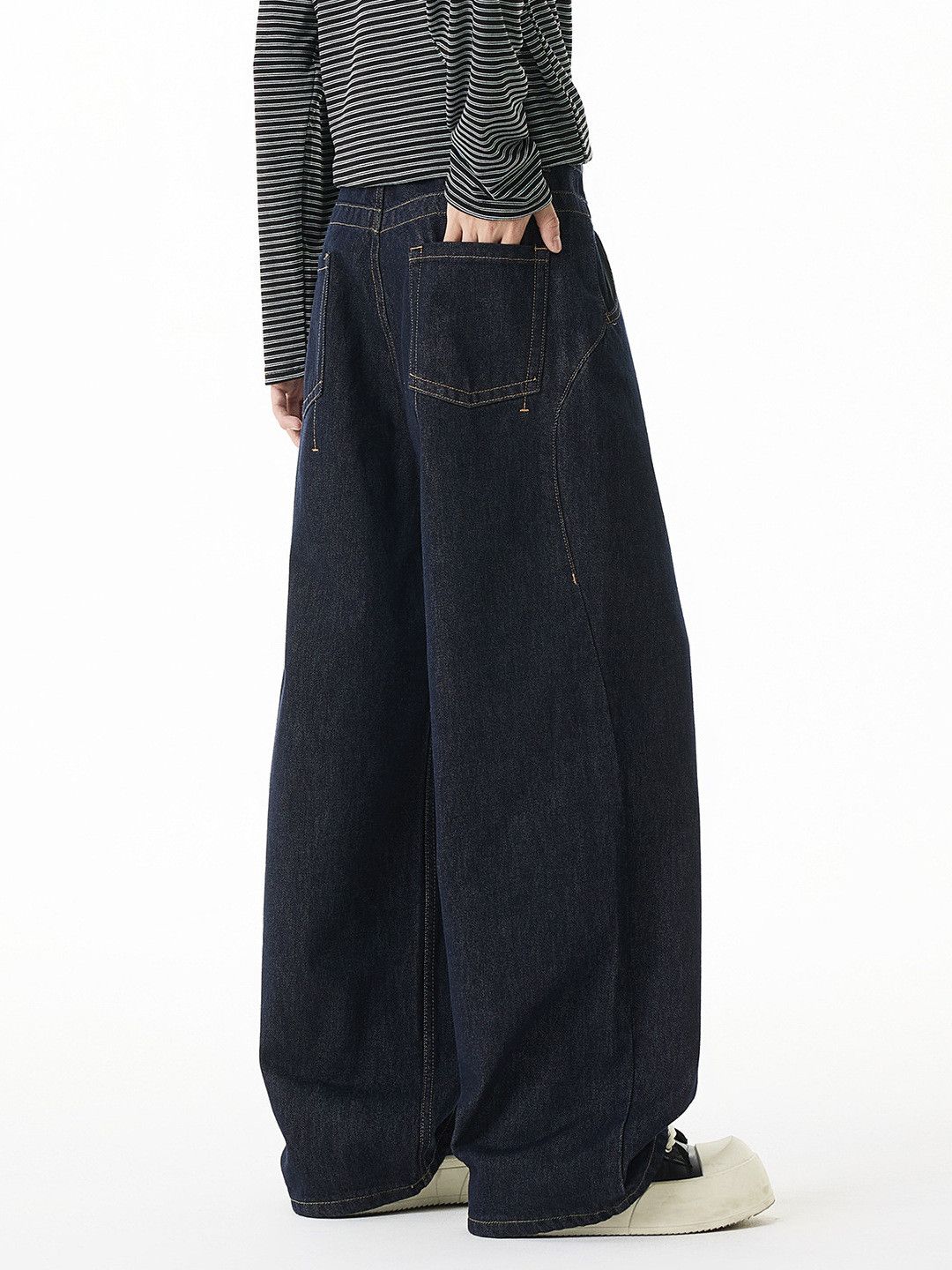 Vintage Men's American street retro cleanfit wide-leg loose jeans Size US 32 / EU 48 - 3 Thumbnail