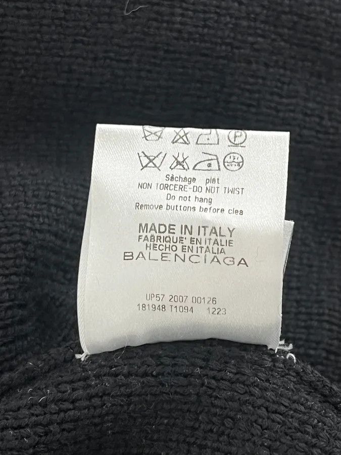 Balenciaga AW2007 Balenciaga Officier Black Cardigan by Nicolas Ghesquière Size US L / EU 52-54 / 3 - 12 Thumbnail