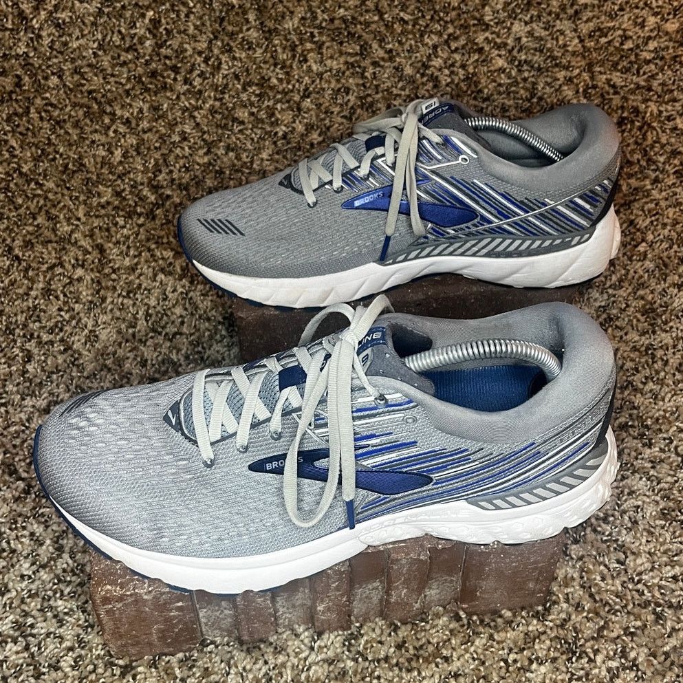 Brooks Brooks Adrenaline GTS 19 Running Sneaker Grey/Blue Men's11.5 Size US 11.5 / EU 44-45 - 3 Thumbnail