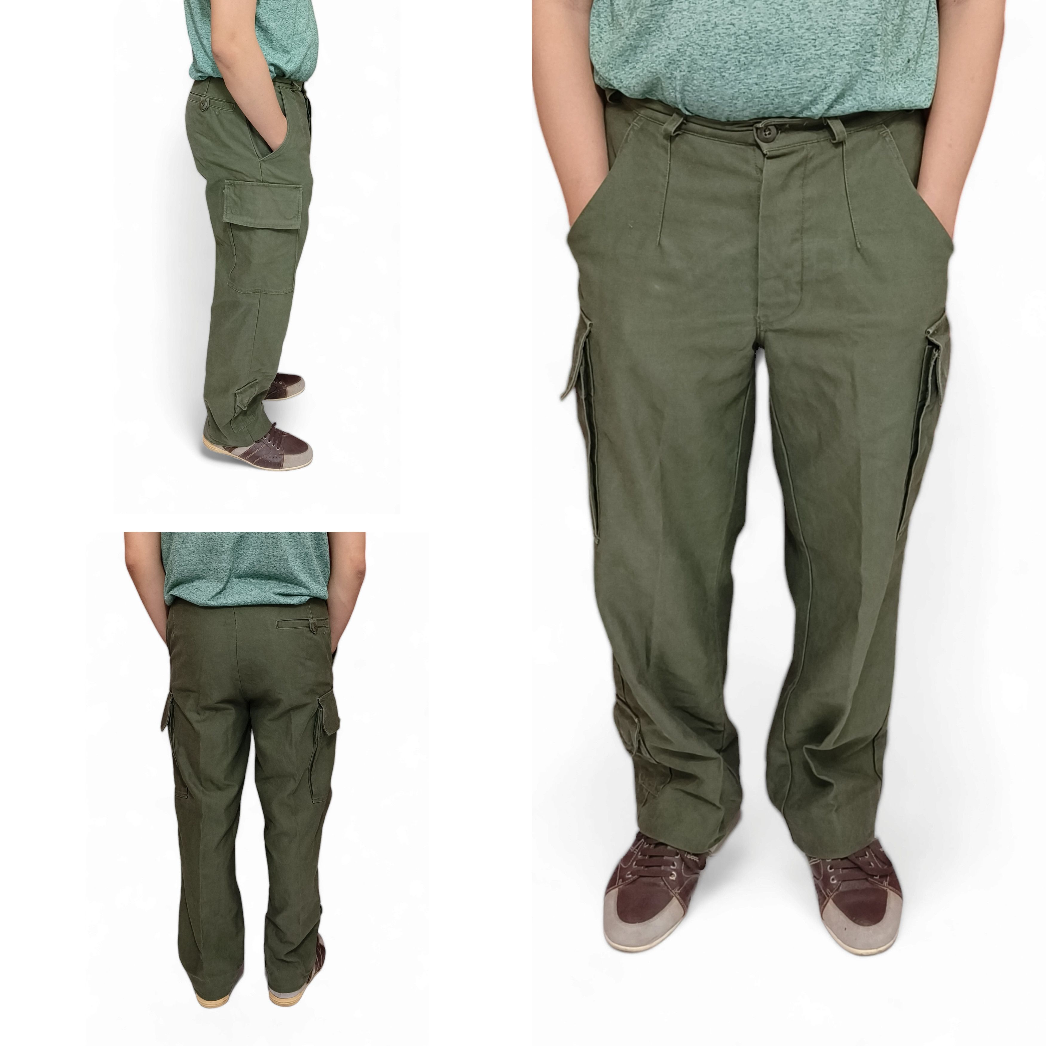 Vintage Vintage Dutch Army Military Cargo Pocket Cotton Pants Size US 31 - 9 Thumbnail