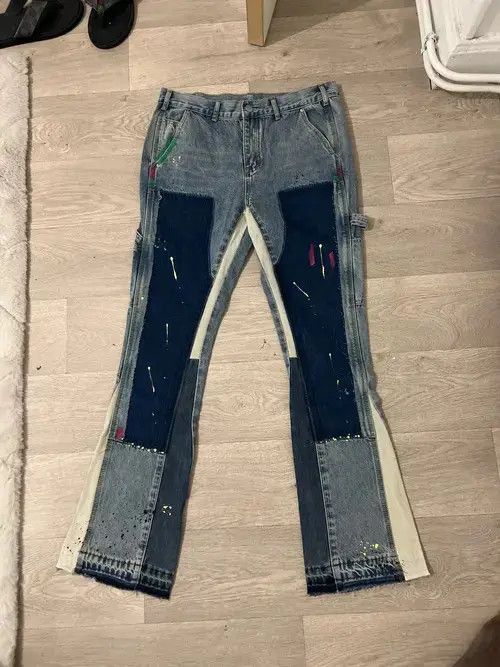 Designer Graffiti Denim Pants Size US 34 / EU 50 - 7 Thumbnail