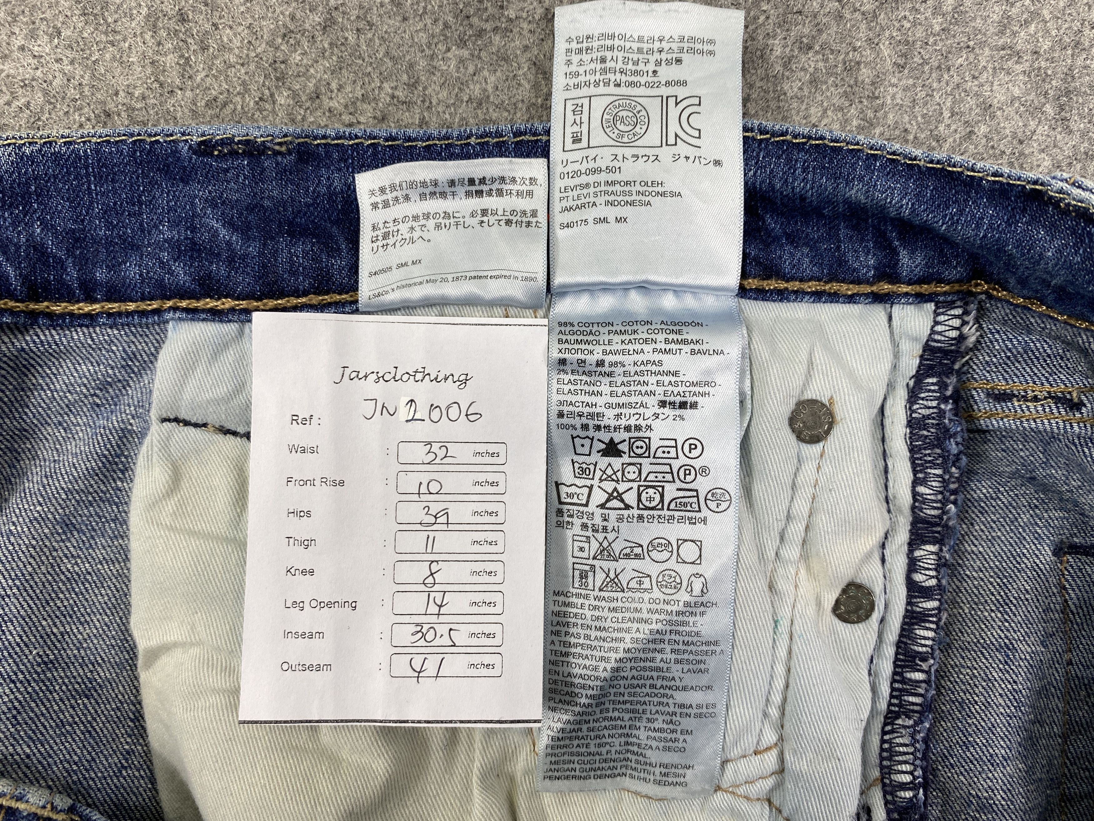 Levi's Distressed Blue Vintage Levi's 514 32x30.5 Denim -JN2006 Size US 32 / EU 48 - 9 Thumbnail