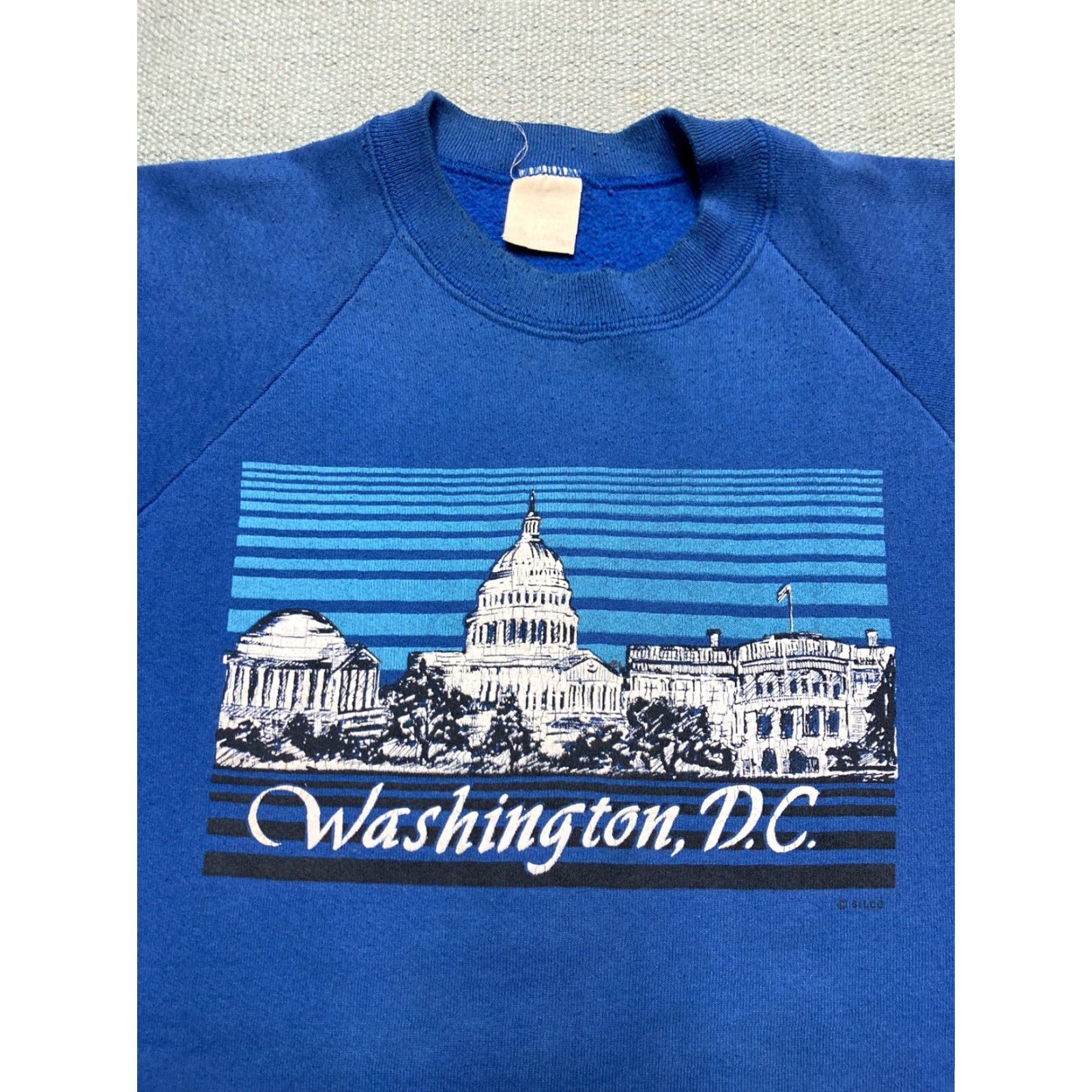 Vintage VINTAGE 80s crewneck sweatshirt Washington DC capitol adult XL blue Sweatshirt Men XL Blue 80s Capitol Pain? (Oops) Size US XL / EU 56 / 4 - 2 Thumbnail