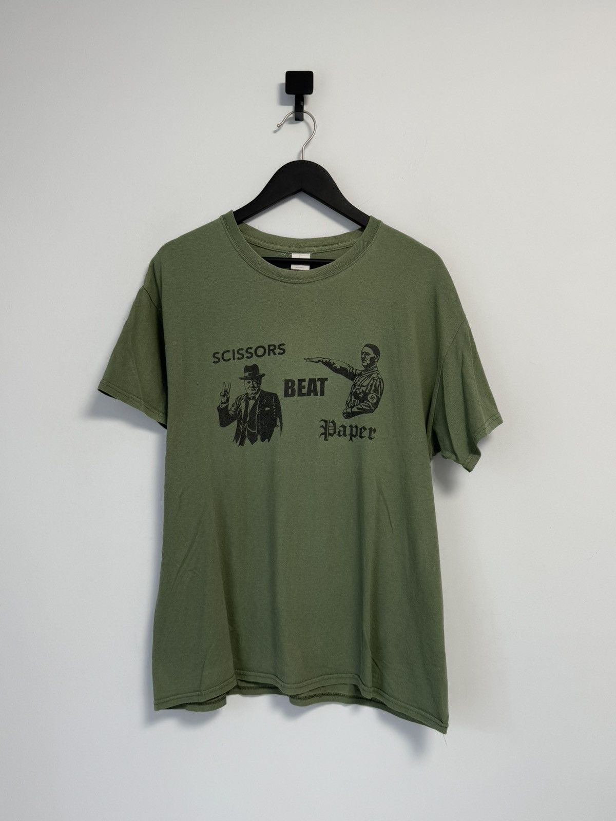 Band Tees × Japanese Brand × Vintage Scissors Beat Paper T-shirt Military Army Style Size US M / EU 48-50 / 2 - 1 Thumbnail
