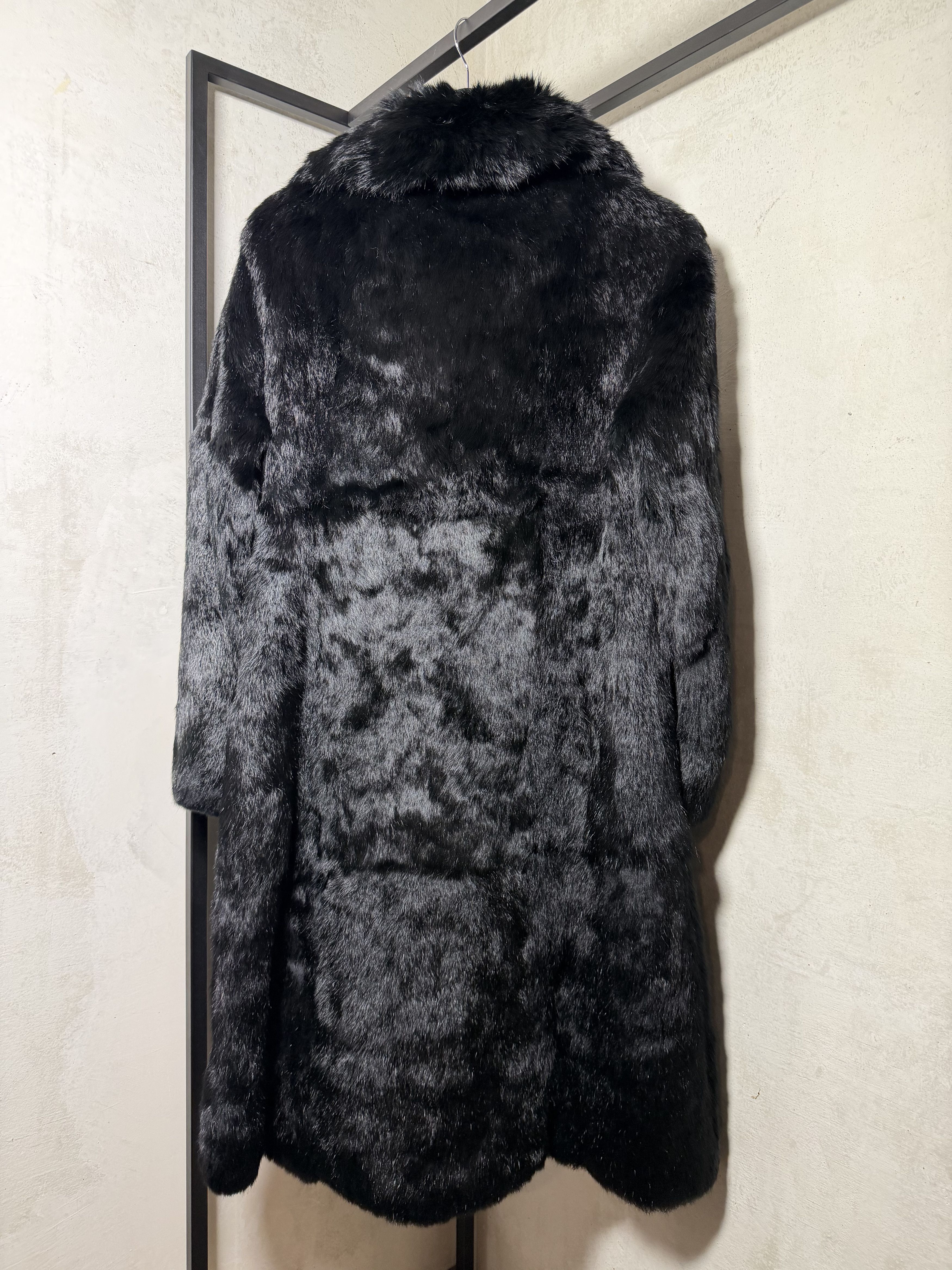 Marni Vintage Marni Black Coney Fur Coat With Satin Lining Size XXL / US 16-18 / IT 52-54 - 6 Thumbnail