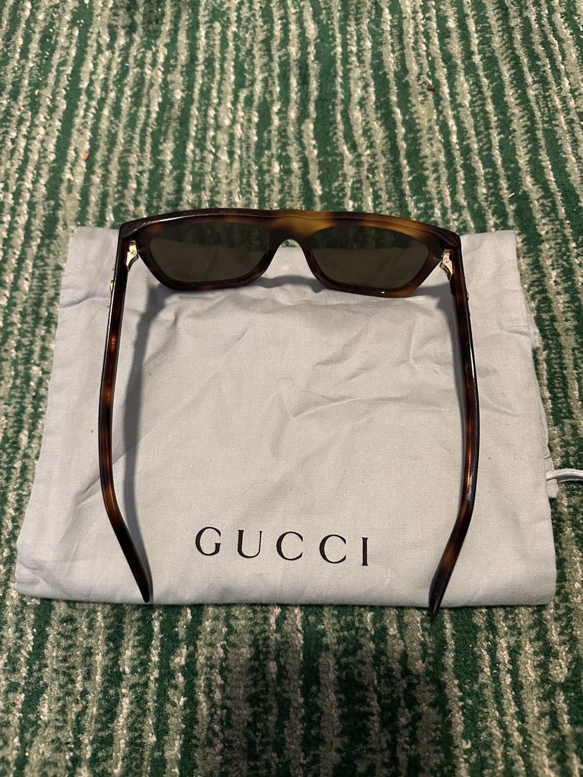 Gucci Gucci Tortoise Shell Square Sunglasses Size ONE SIZE - 3 Thumbnail