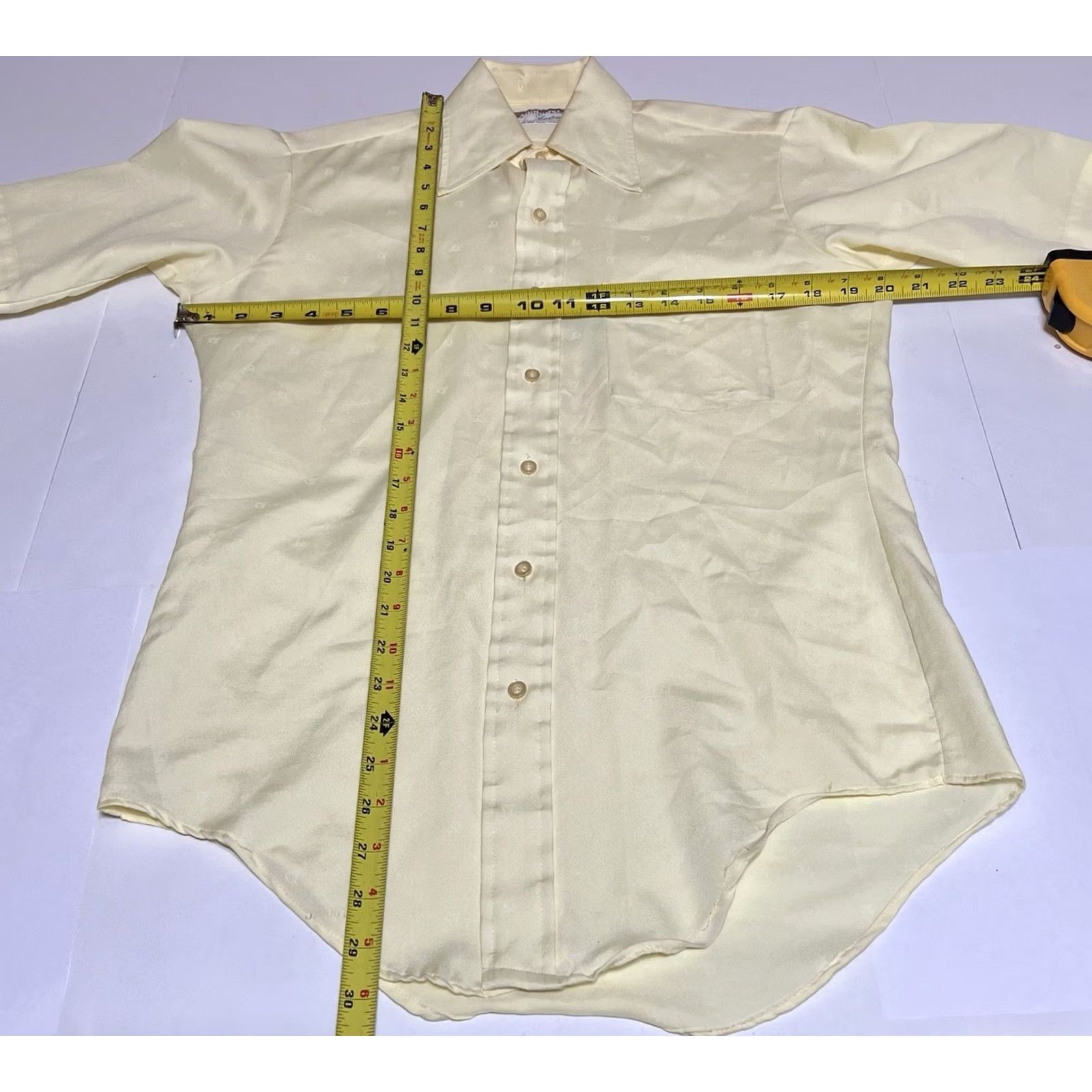 Vintage VINTAGE Andhurst Dress Shirt Short Sleeve Mens S Yellow Sailboats Button Shirt Regular Collar Style Point USA United States Size US S / EU 44-46 / 1 - 5 Thumbnail