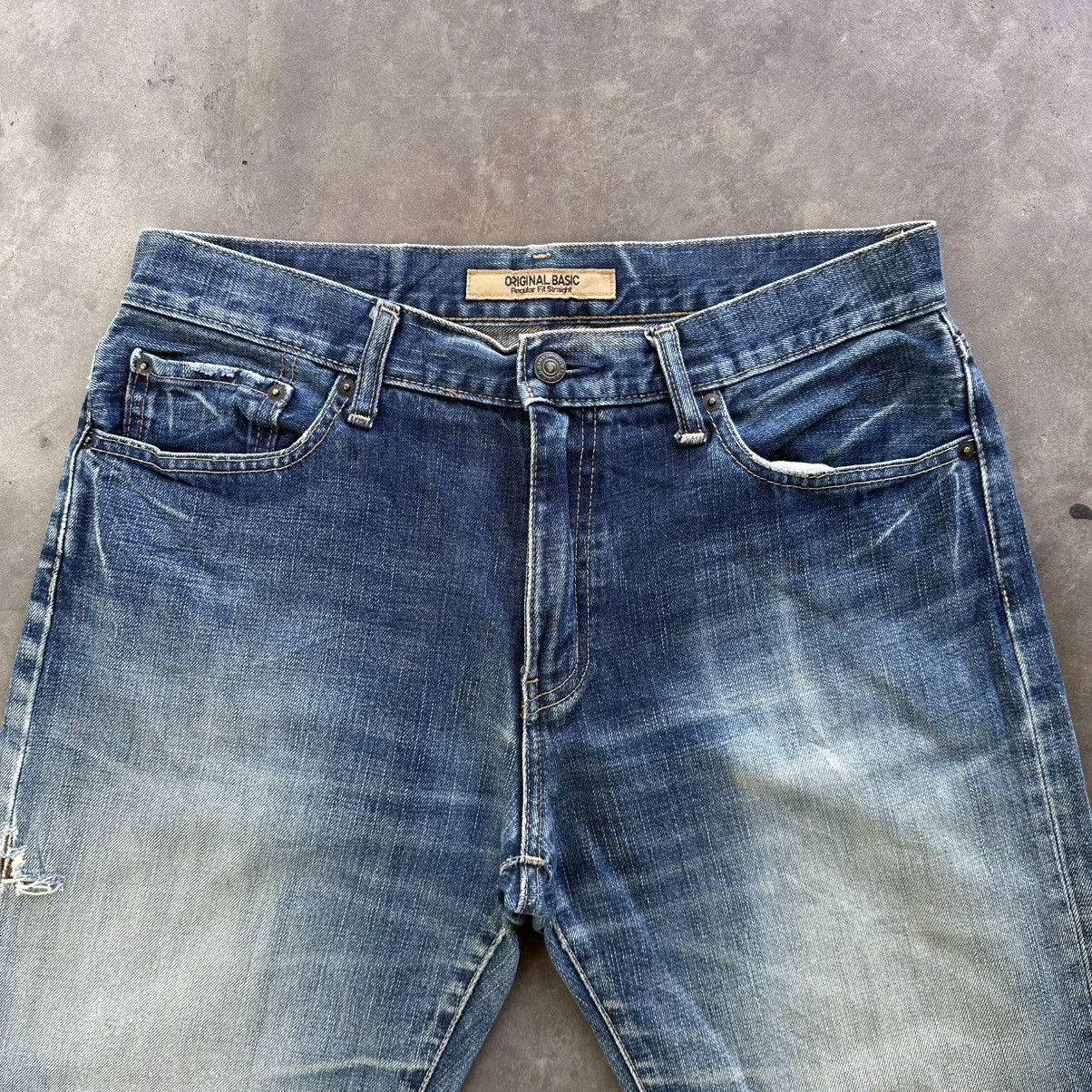 Japanese Brand Vintage Japanese Faded Denim Jean Pant W32 Size US 32 / EU 48 - 3 Thumbnail