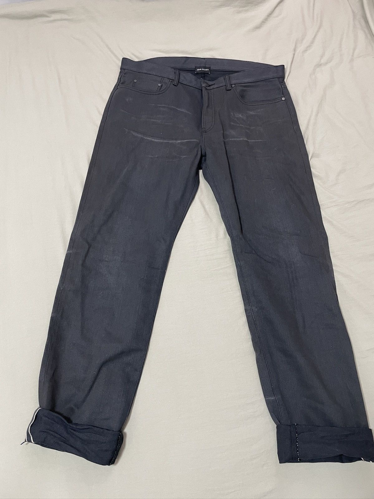 John Elliott John Elliott The Daze Selvedge Denim in Charcoal Size US 36 / EU 52 - 1 Thumbnail