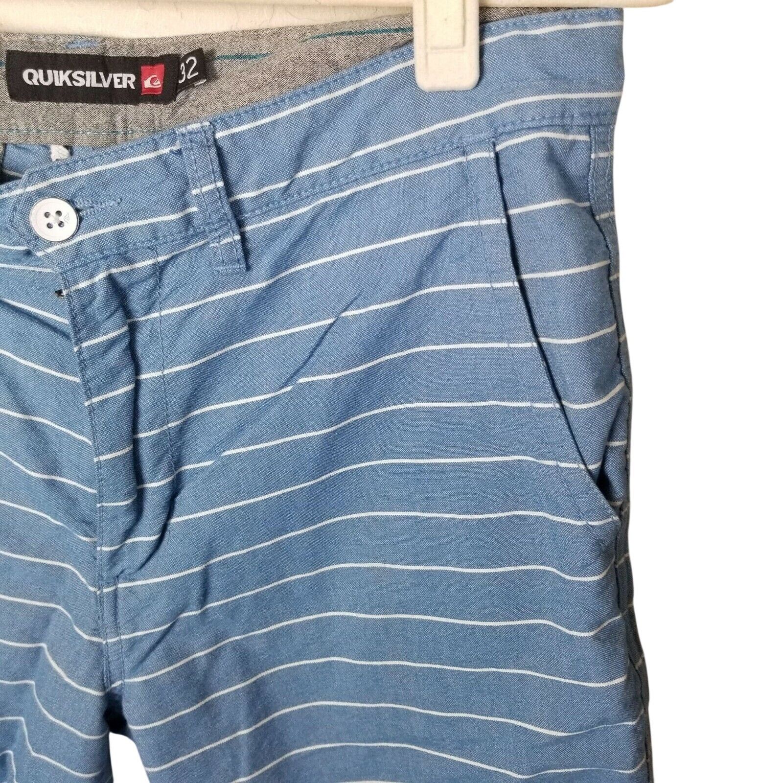 Quiksilver Quiksilver Mens Mong Talk Fixed Waist Shorts Size 32 Striped Size US 32 / EU 48 - 4 Thumbnail