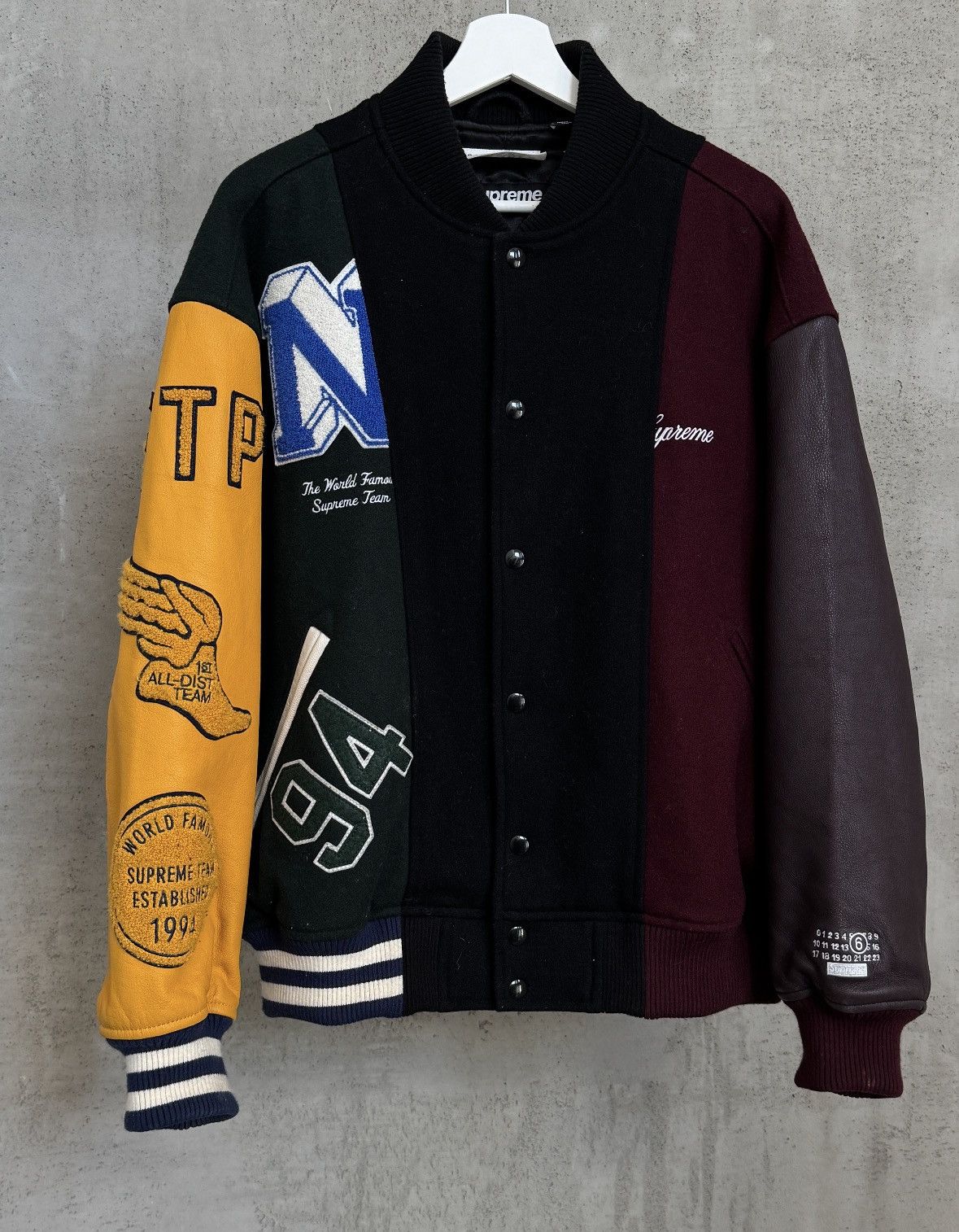 Maison Margiela × Supreme Supreme MM6 Maison Margiela Split Varsity Jacket SS24 Size US M / EU 48-50 / 2 - 3 Thumbnail