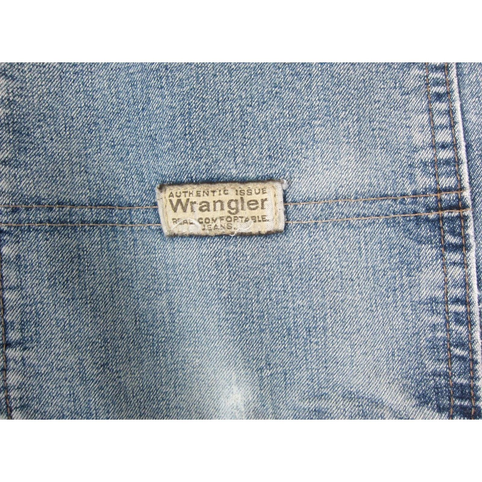 Wrangler VINTAGE Wrangler Jeans Mens Regular Five Star Premium Denim 34 x 30 Blue Y2K 90s Workwear Baggy Carpenter Straight Pants Size US 34 / EU 50 - 3 Thumbnail