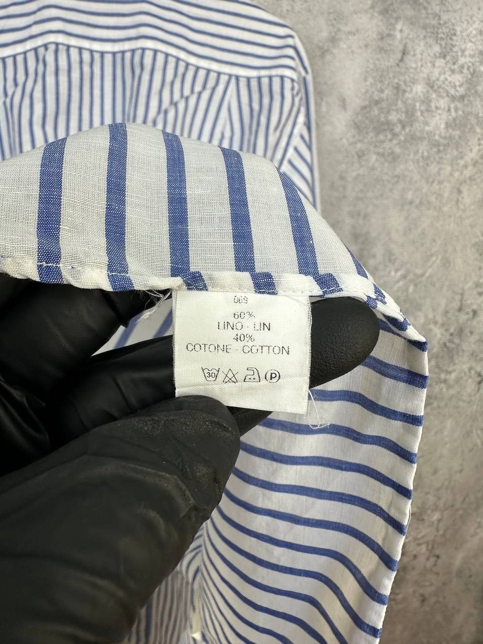 Other RRP $545 BRULI Alta Sartoria Linen/Cotton Striped Shirt Swis Size US L / EU 52-54 / 3 - 13 Thumbnail