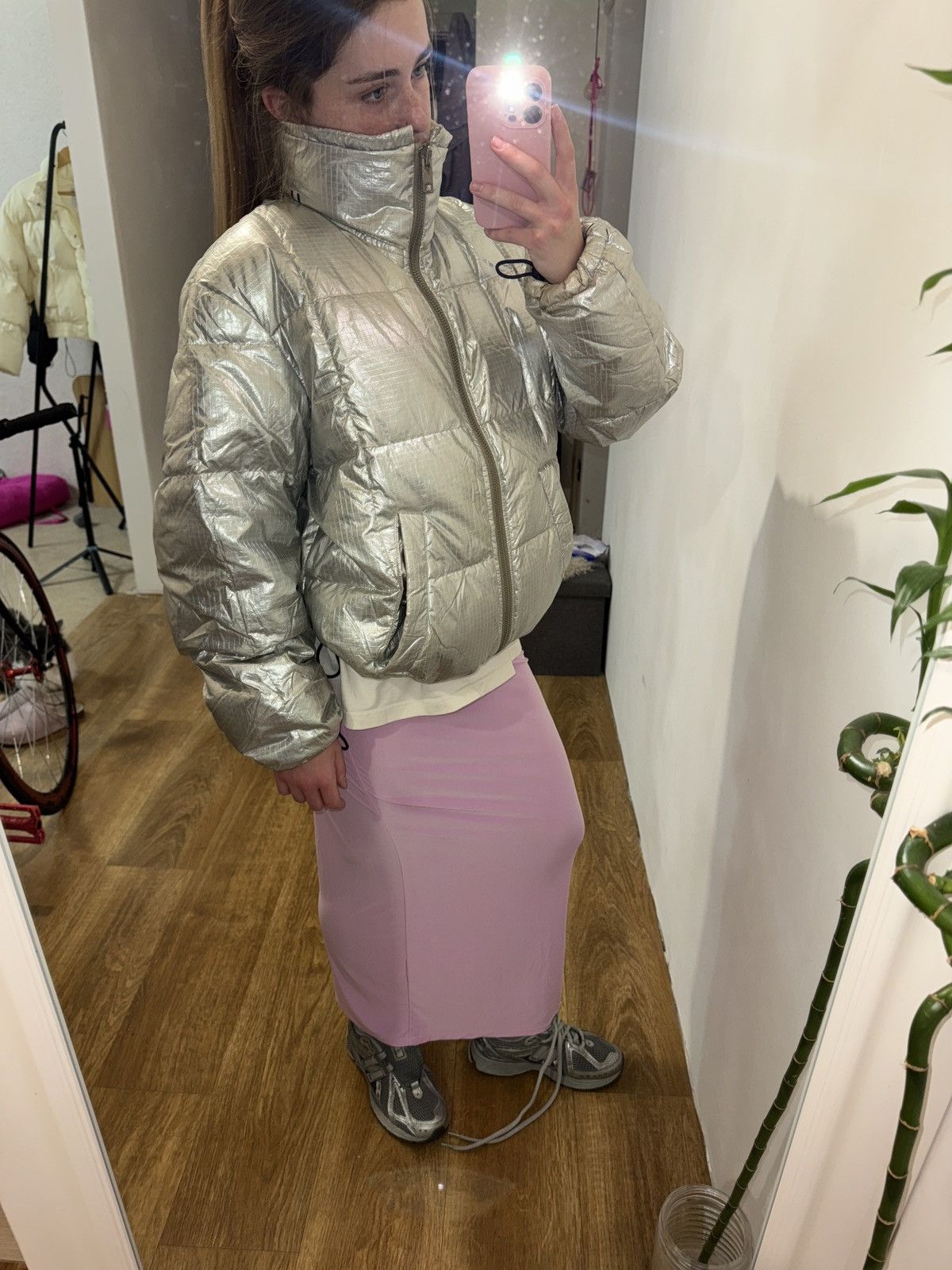 Diesel VINTAGE DIESEL SILVER PUFFER DOWN JACKET Size US XXS / EU 40 - 8 Thumbnail