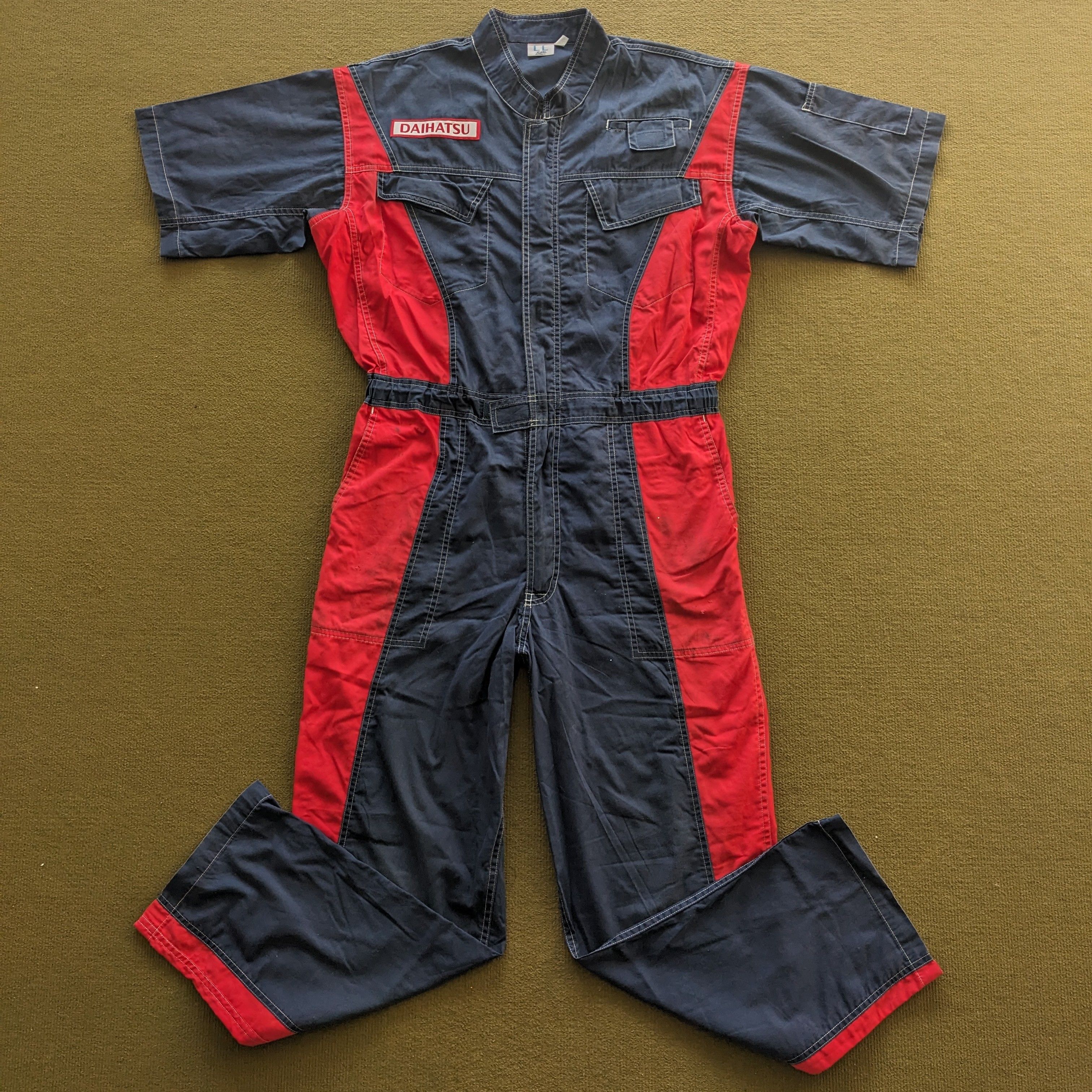 Japanese Brand Vintage DAIHATSU Racing Coverall Workwear Jacket Size US L / EU 52-54 / 3 - 1 Thumbnail