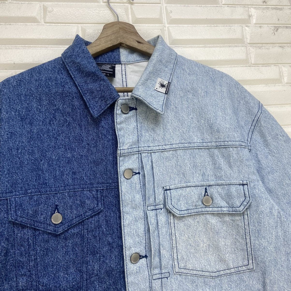 GU × Maison MIHARA YASUHIRO 🔥Miharayasuhiro Two-Tone Trucker Denim Jacket Size US M / EU 48-50 / 2 - 9 Thumbnail