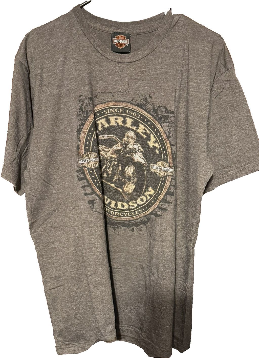 Harley Davidson Harley-Davidson Vintage T-Shirt Staten Island Men Sz XL Gray Size US XL / EU 56 / 4 - 1 Thumbnail