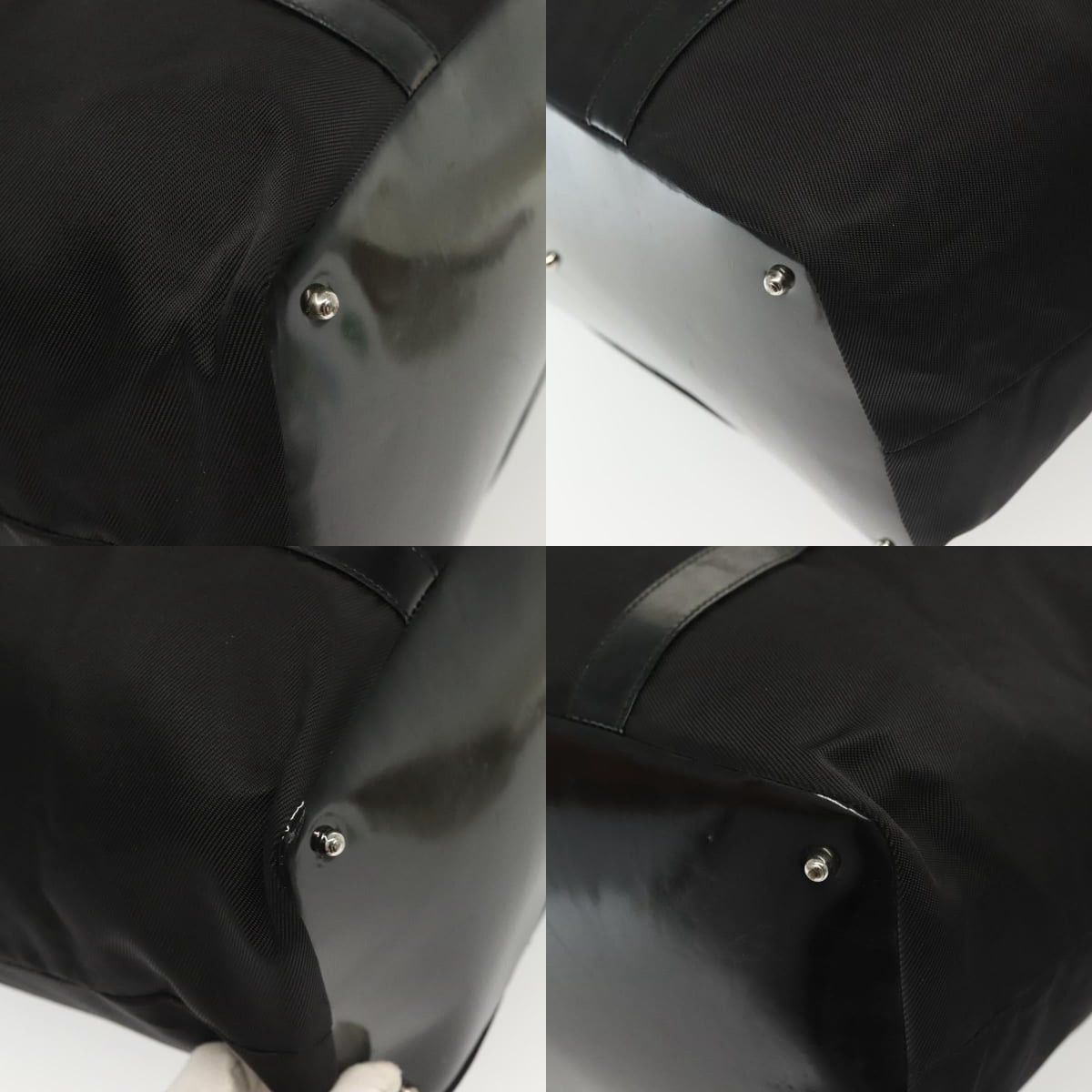 Gucci GUCCI Bamboo Tote Bag Nylon Black Silver 002 2058 0412 5 Size ONE SIZE - 10 Thumbnail