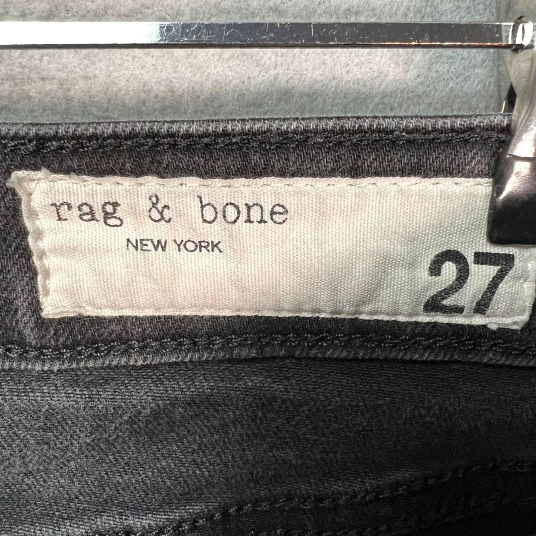 Rag & Bone rag & bone Womens 27 Nina High-Rise Skinny Jeans Black Denim Stretch Jeans Womens BMI 27 Skinny Mens? Size 27" / US 4 / IT 40 - 3 Thumbnail