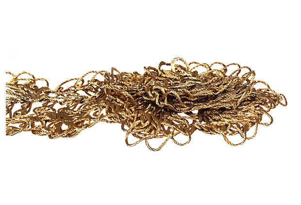 Designer Brutalist Woven Brass Wire Belt Size ONE SIZE - 4 Thumbnail