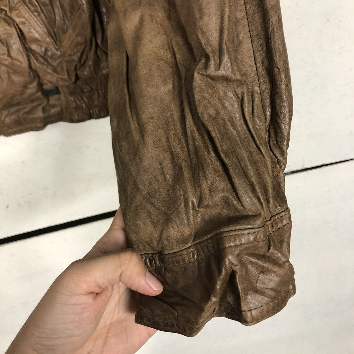 Vintage 🔥VINTAGE BIKER LEATHER JACKET HUNTING HORN ISSEY MIYAKE Size US L / EU 52-54 / 3 - 16 Thumbnail