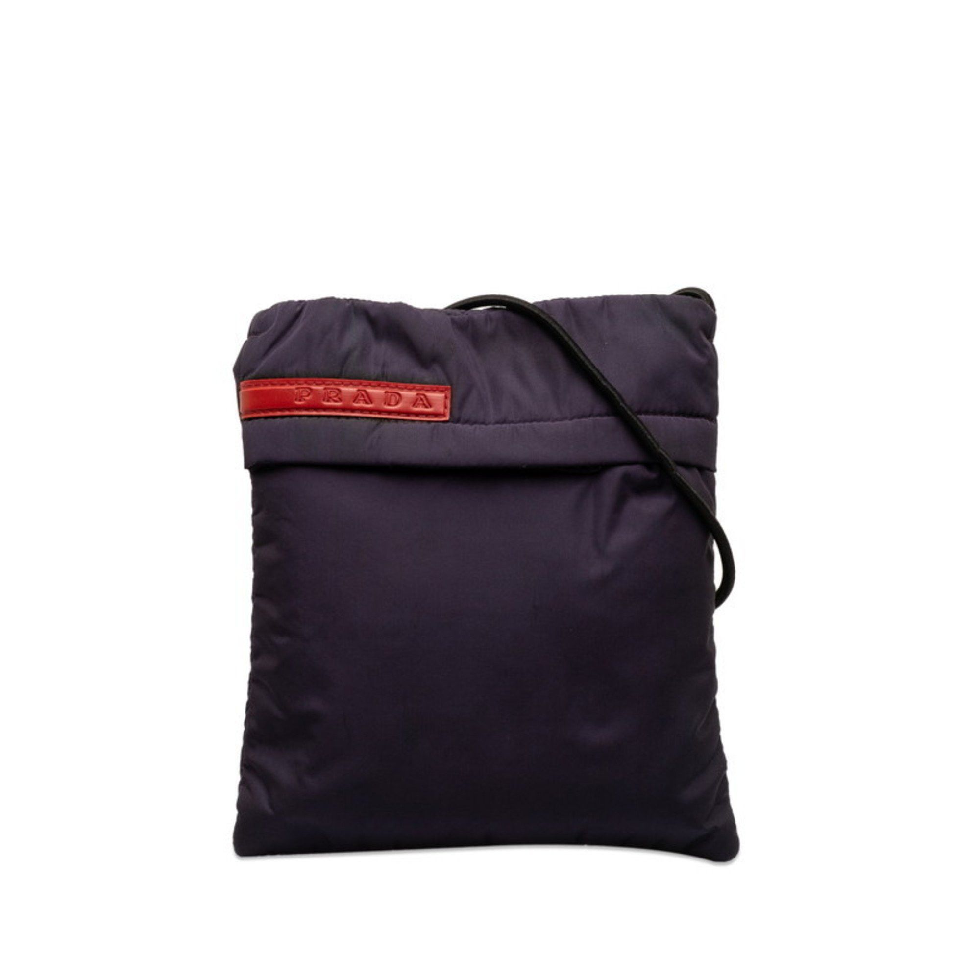 image of Prada Sacoche Sports Shoulder Bag Purple Red Nylon Women's Prada