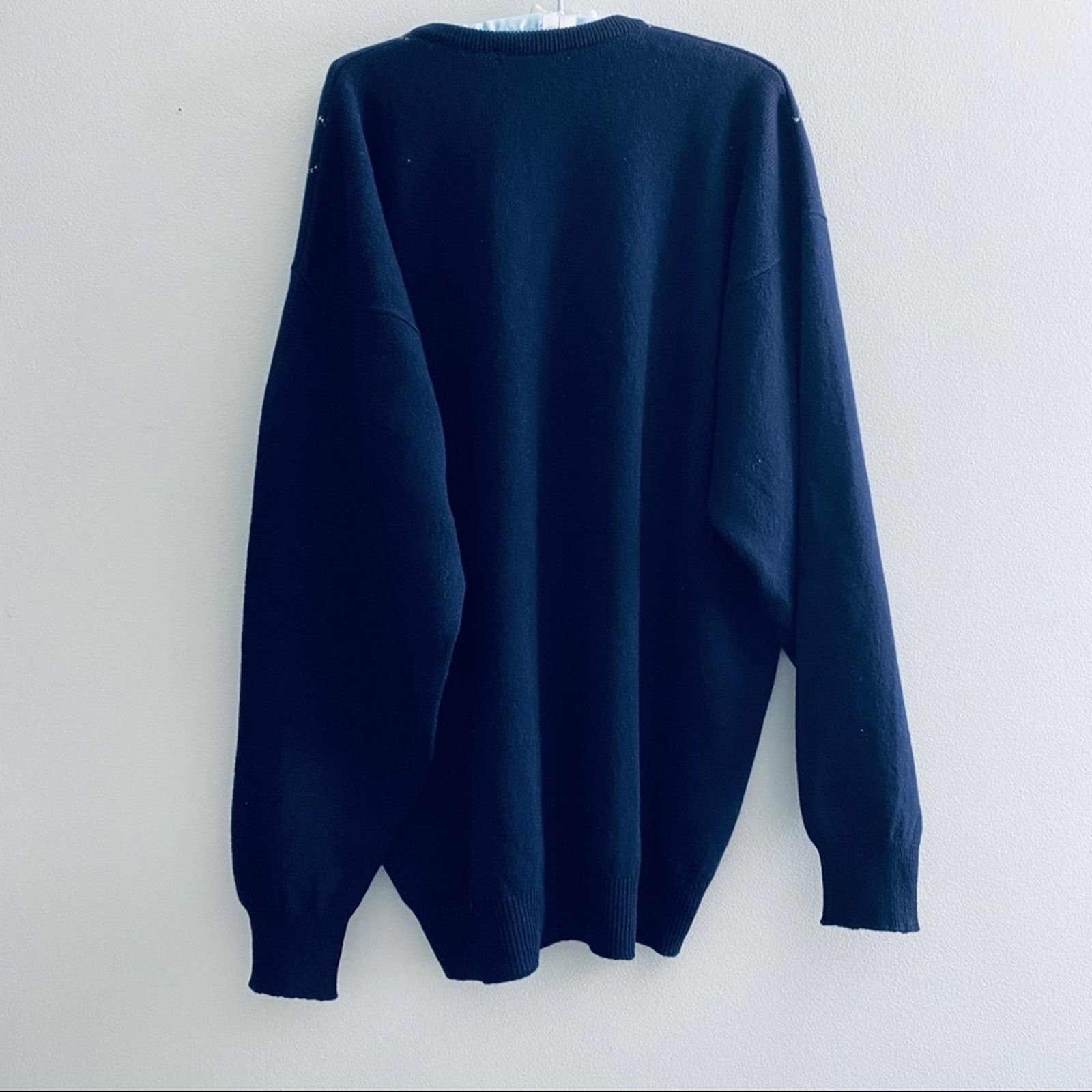 Lyle & Scott Vintage Lyle & Scott blue Scottish wool sweater Size US L / EU 52-54 / 3 - 3 Thumbnail