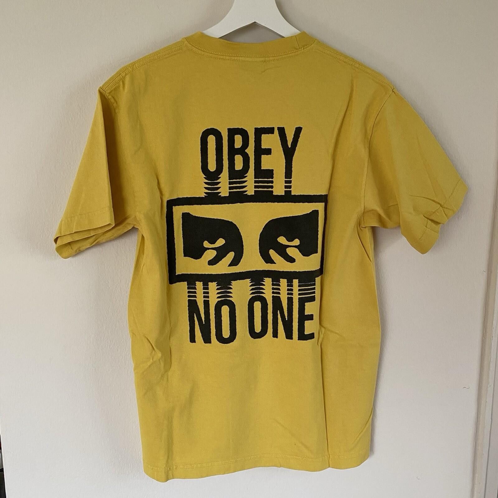 Obey Obey No One Graphic T-shirt Men Size M Mustard Short Sleeve Size US S / EU 44-46 / 1 - 6 Thumbnail