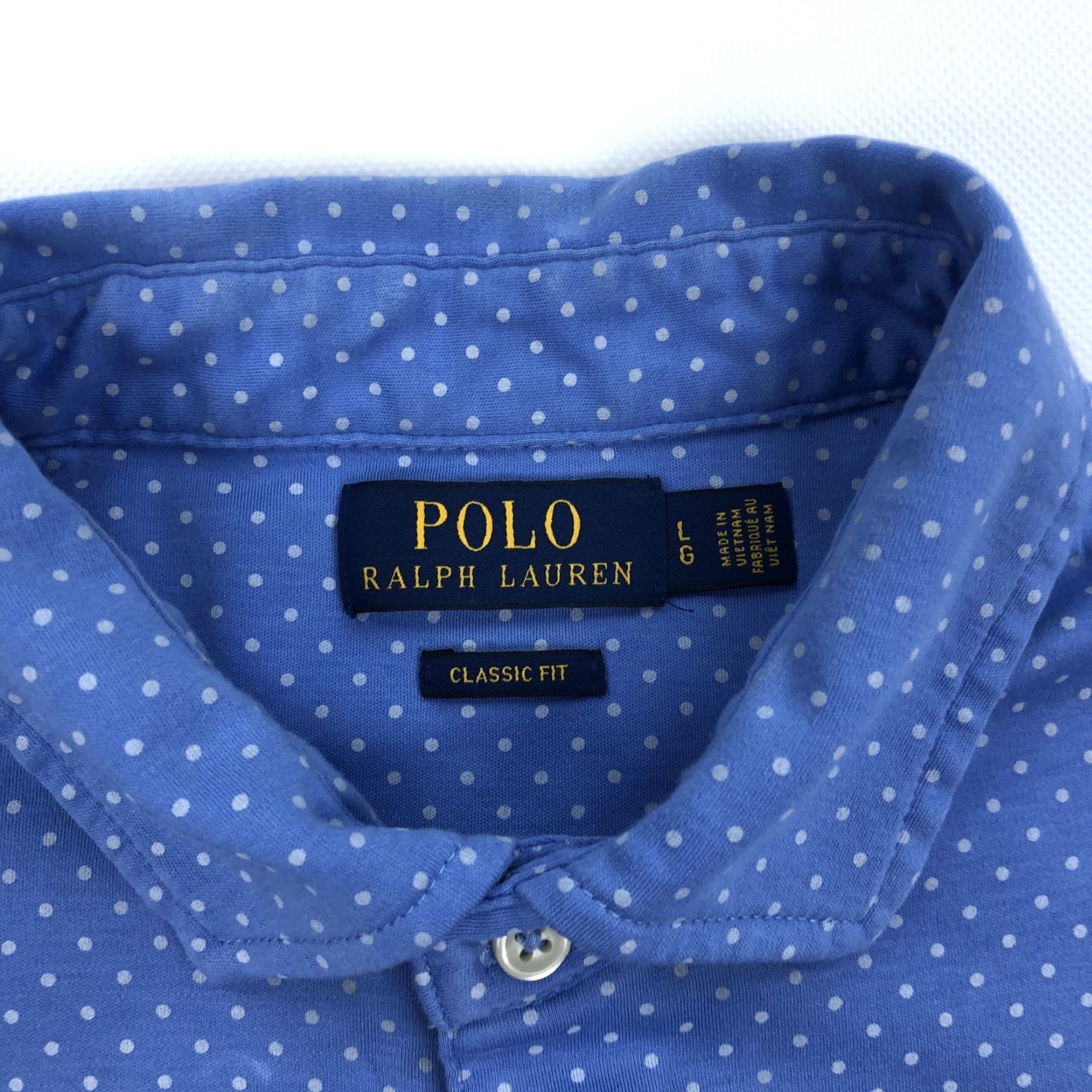 Polo Ralph Lauren Polo Ralph Lauren Polo Shirt Short Sleeve Blue Polka Dot Classic Fit Men's Size L Size US L / EU 52-54 / 3 - 4 Thumbnail