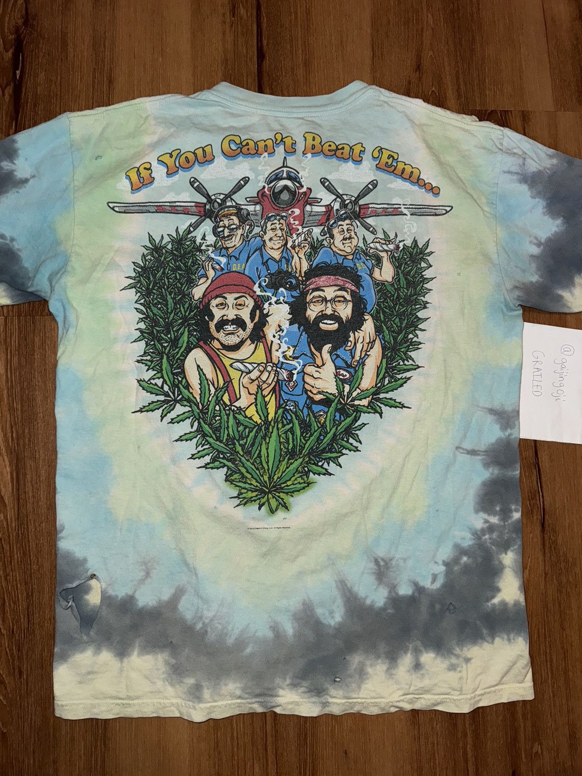 Vintage Vintage Cheech and Chong Liquid Blue Tee Size US XL / EU 56 / 4 - 2 Thumbnail