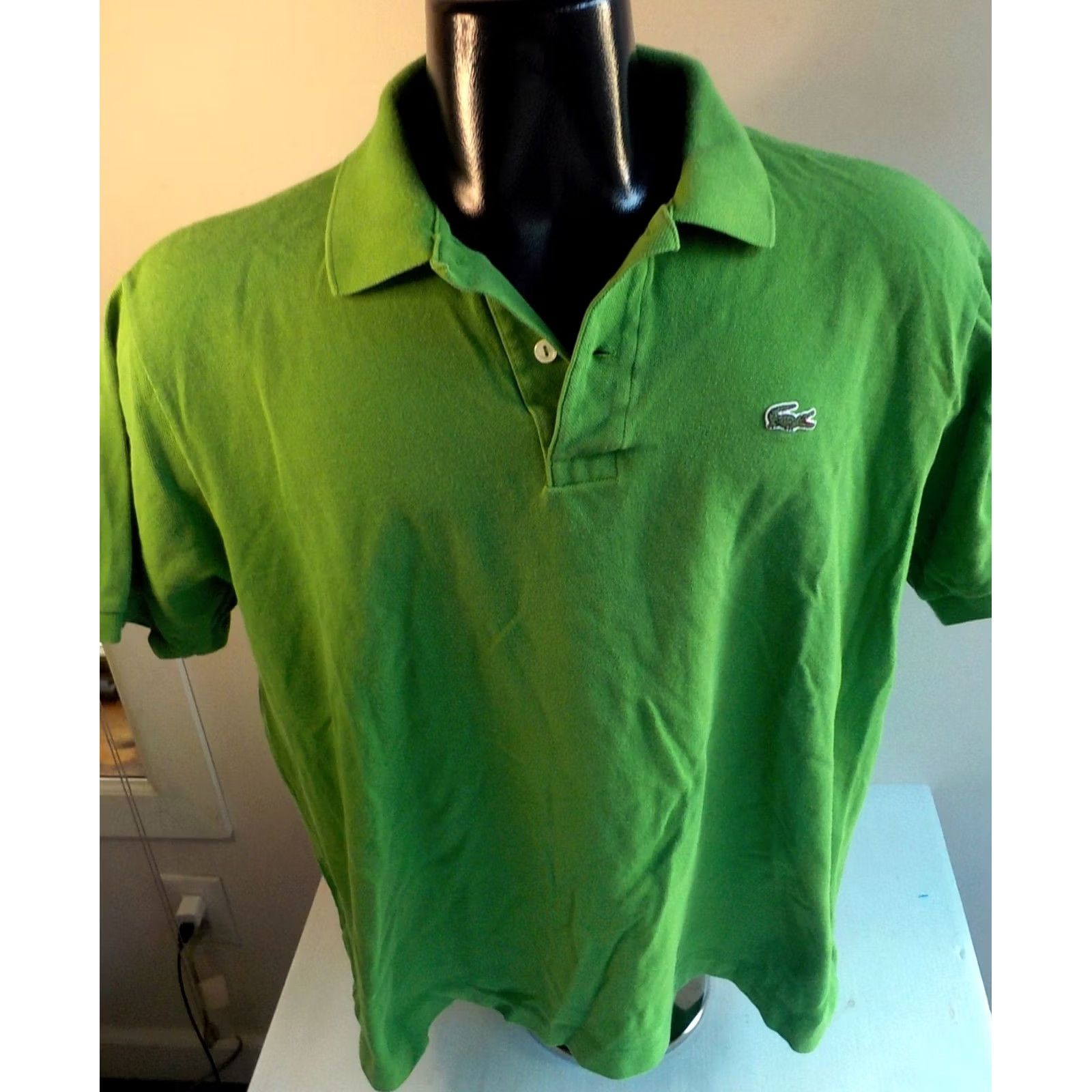 Lacoste LaCoste Polo Shirt Crocodile Logo S/S Lime Green XL 100% Cotton Men Regular Collar Button Short Sleeve Shirts Size US XL / EU 56 / 4 - 2 Thumbnail