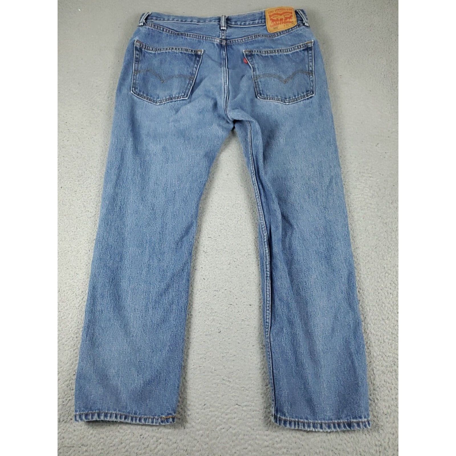 Levi's Levis 505 Jeans Mens 36x30 Blue Straight Leg Denim Pants Size US 36 / EU 52 - 6 Thumbnail