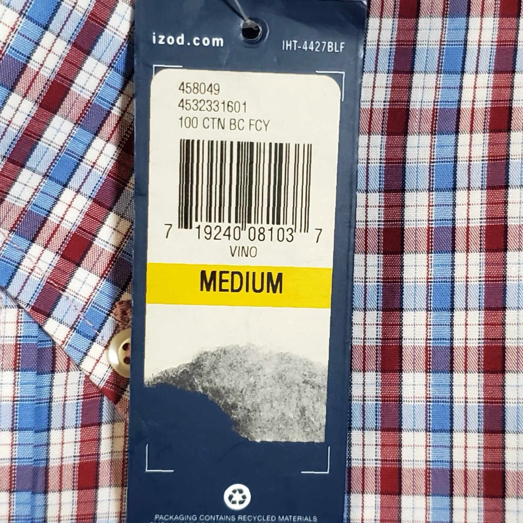Izod IZOD Shirt Mens Medium Long Sleeve Button Up NWT Plaid M Size US M / EU 48-50 / 2 - 2 Thumbnail