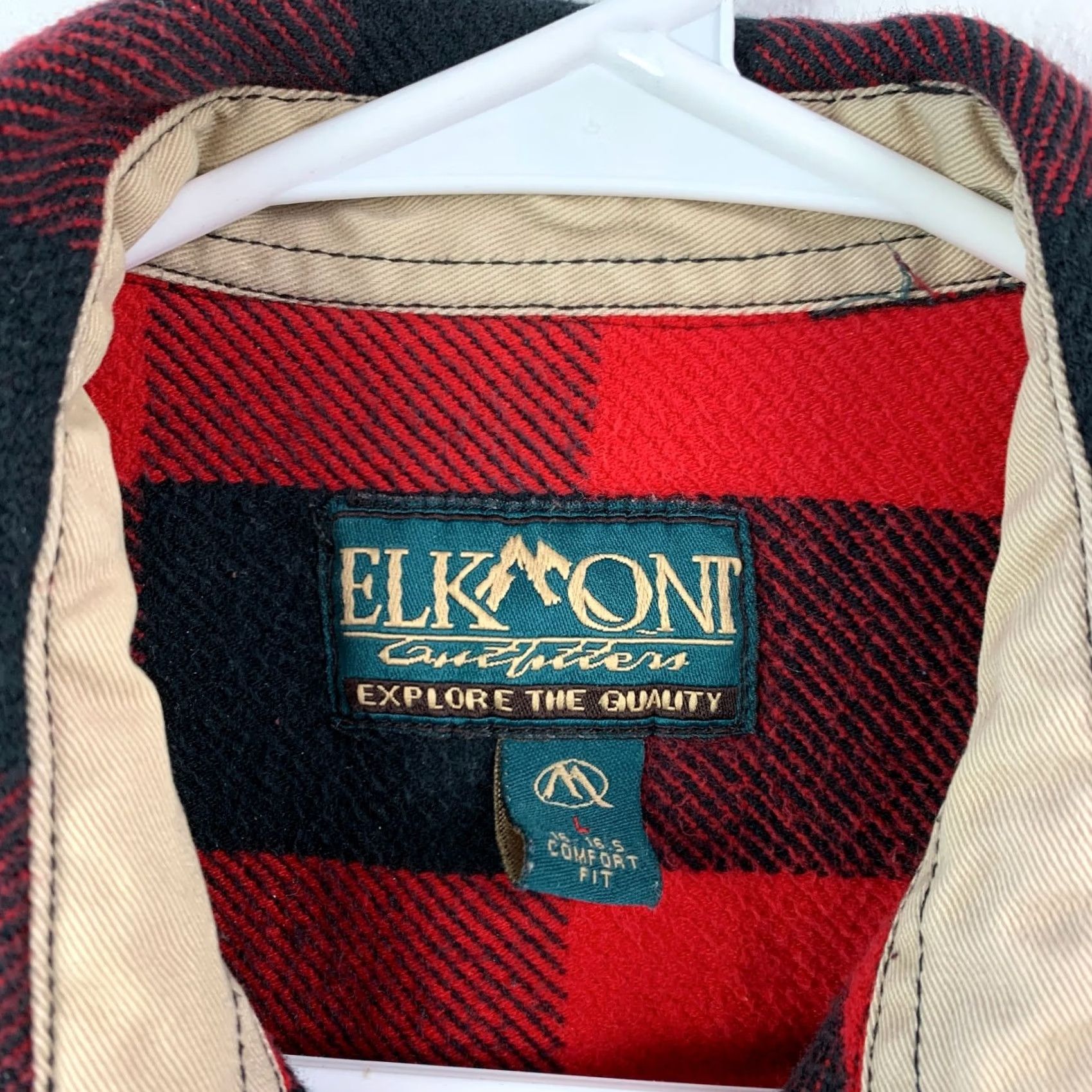 Vintage VINTAGE Elkmont Buffalo Plaid Flannel Red Black Button-Up Shirt L Men Size US L / EU 52-54 / 3 - 3 Thumbnail