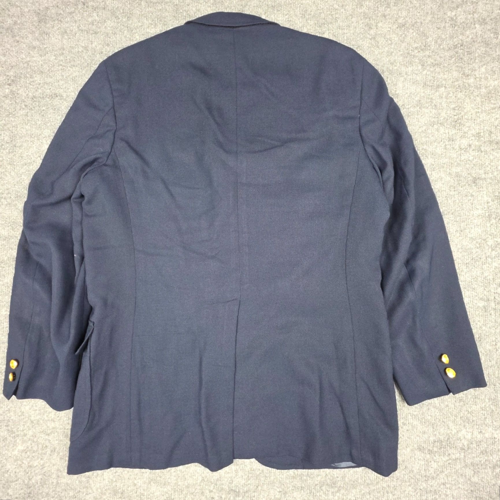 Vintage VINTAGE Abercrombie and Fitch Jacket Blazer Men 41 Long Navy Blue Union Made Wool 100% Retro 1970s Mens Size 42R - 3 Thumbnail